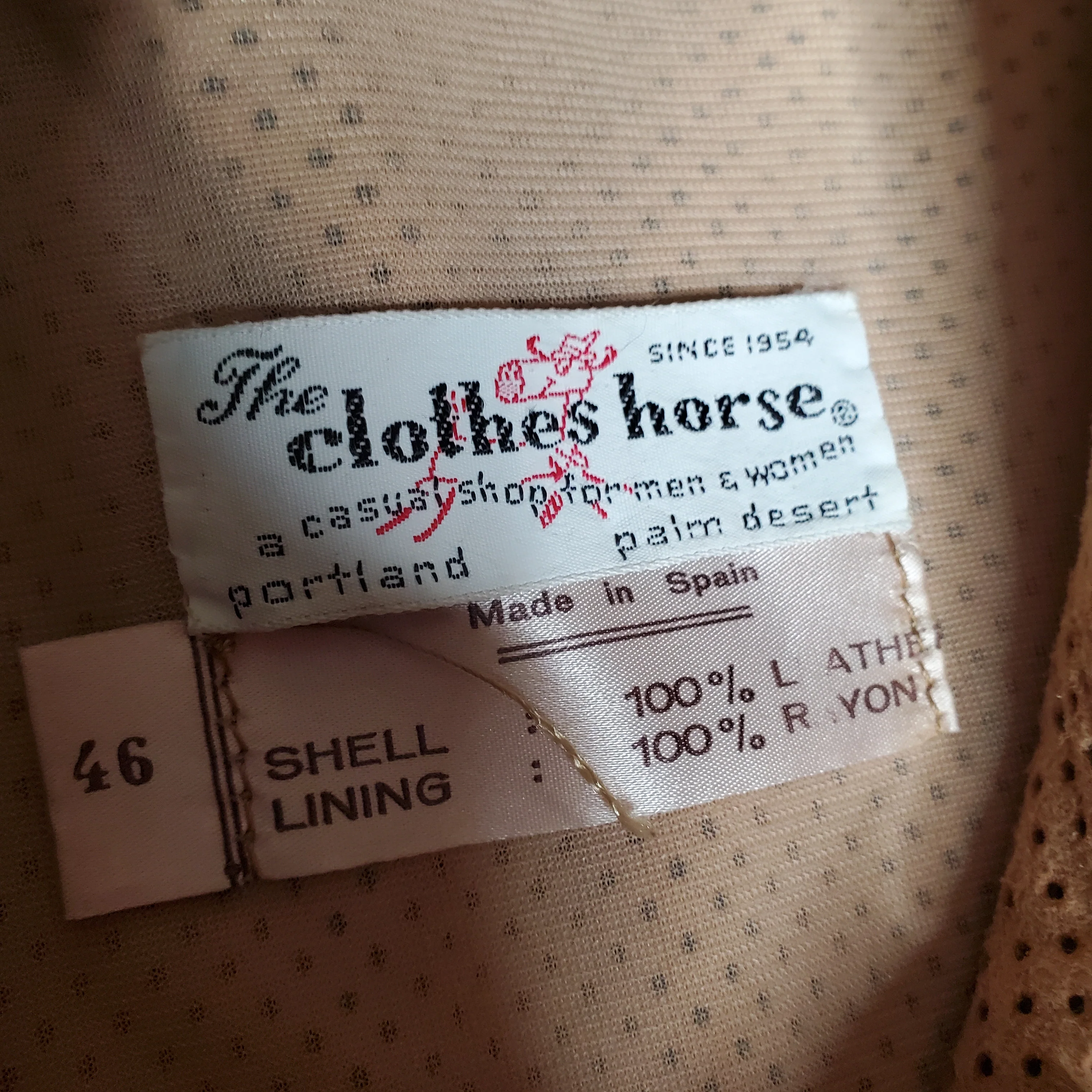 70s Men's Tan Perforated Suede Zip Front Jacket By The Clothes Horse - Image 3