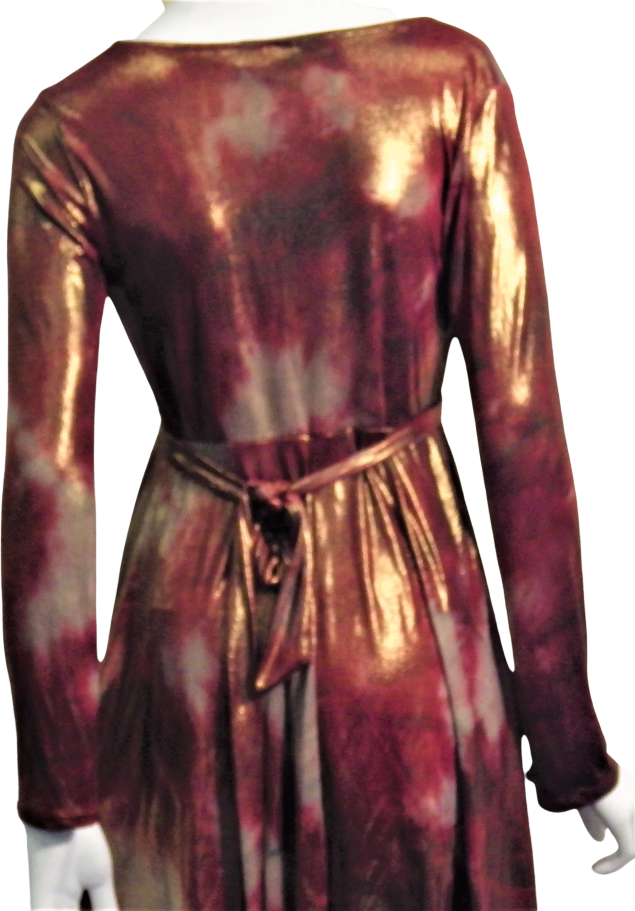 70s Metallic Sparkle Effect Disco Dress By Pepper - Image 2
