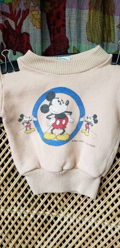 70s Mickey Mouse Baby Sweatsuit Rare Find! by Confetti Knits - Image 3