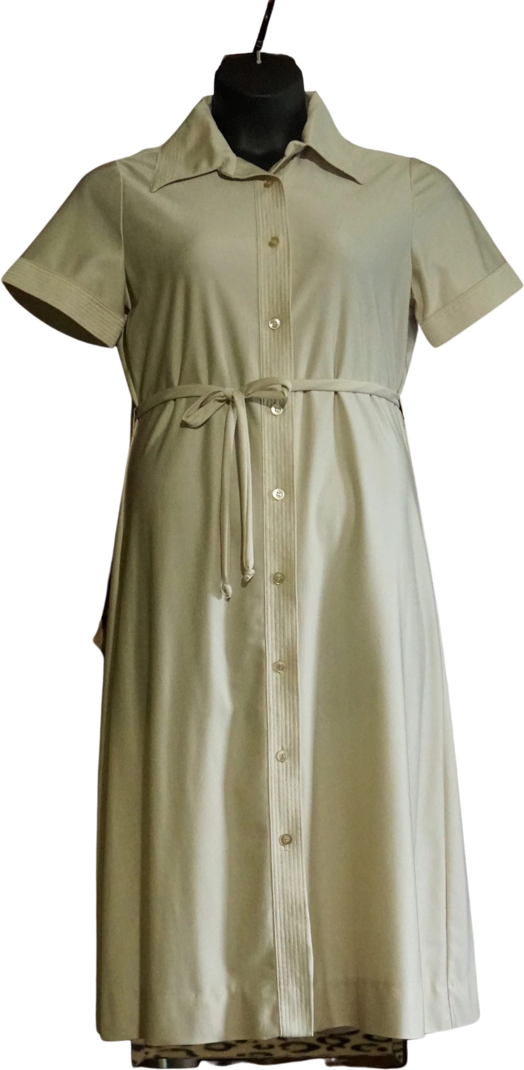 70s Mint Condition Neutral Shirt Dress By Bayard Sport
