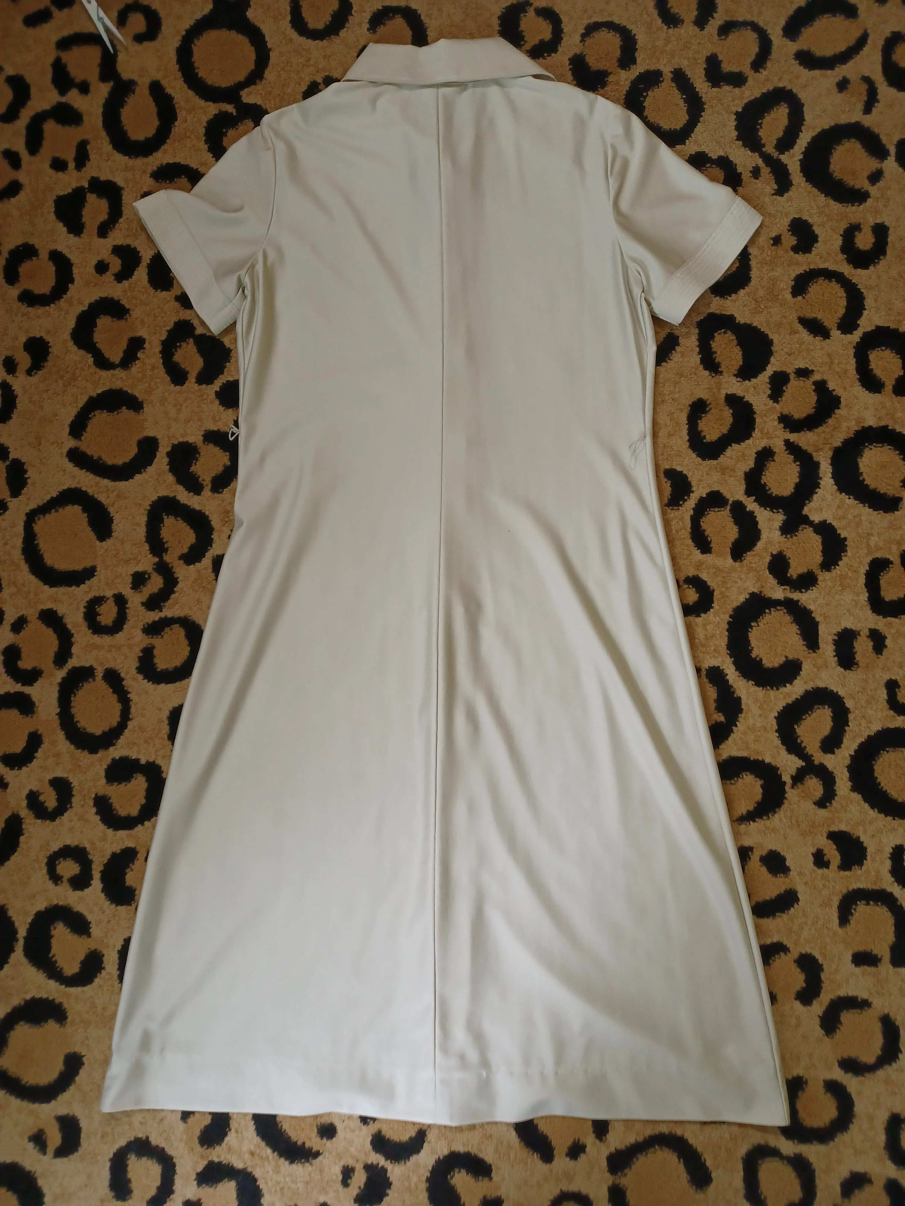 70s Mint Condition Neutral Shirt Dress By Bayard Sport - Image 4