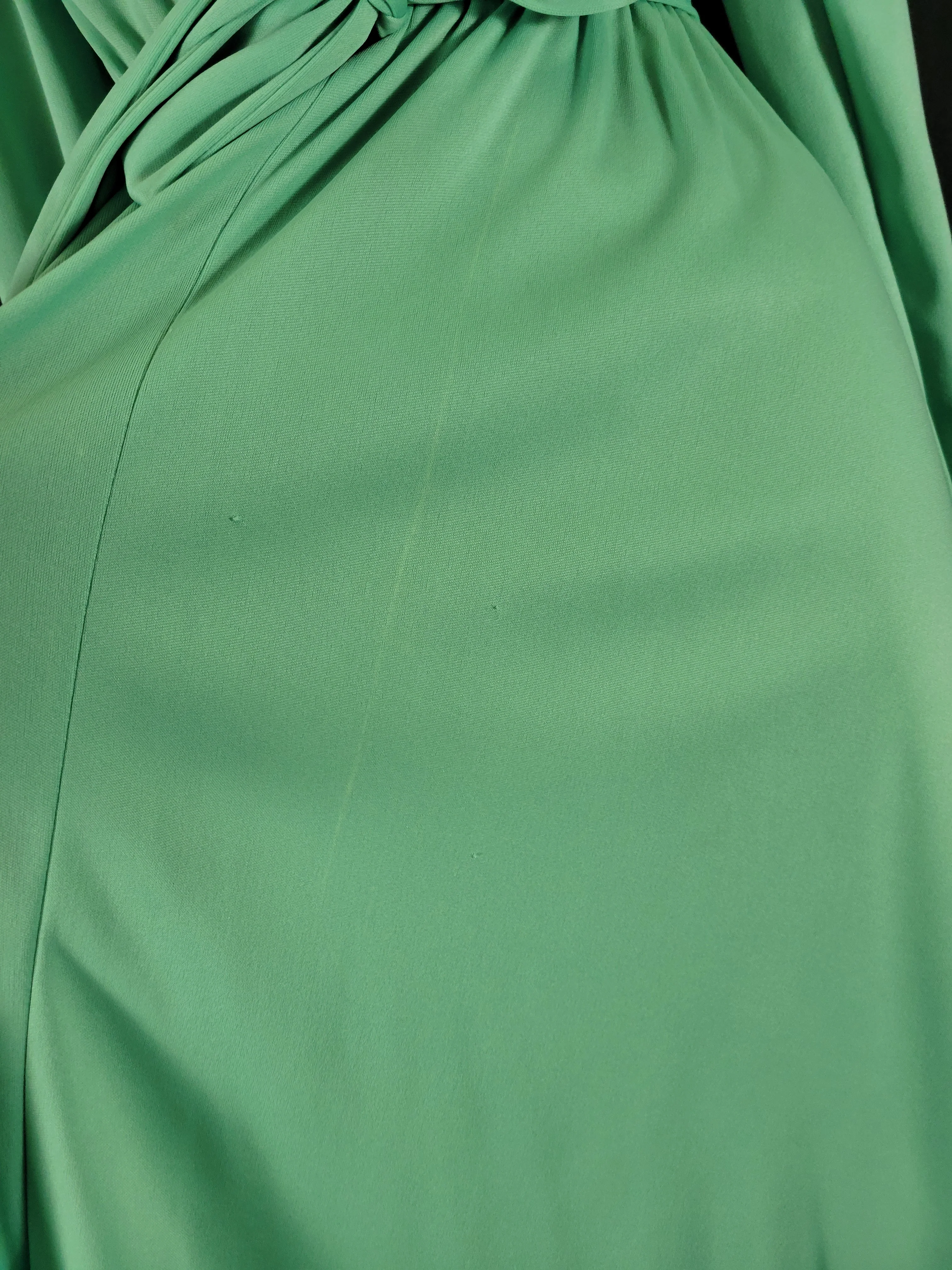 70s Mint Green Long Sleeve Shirtwaist Dress By Sears - Image 9