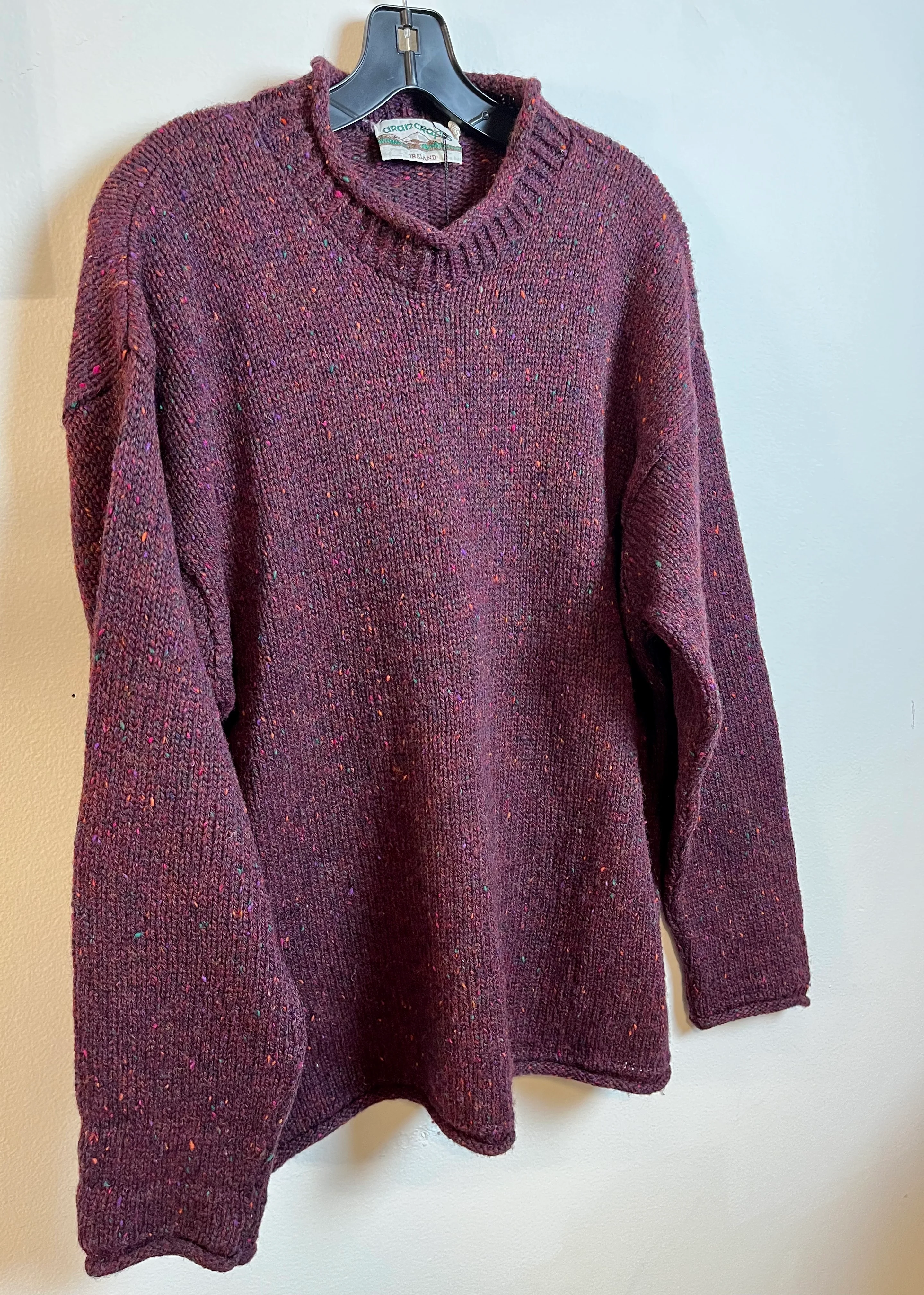 70s Mock Neck Speck Sweater By N/a - Image 3