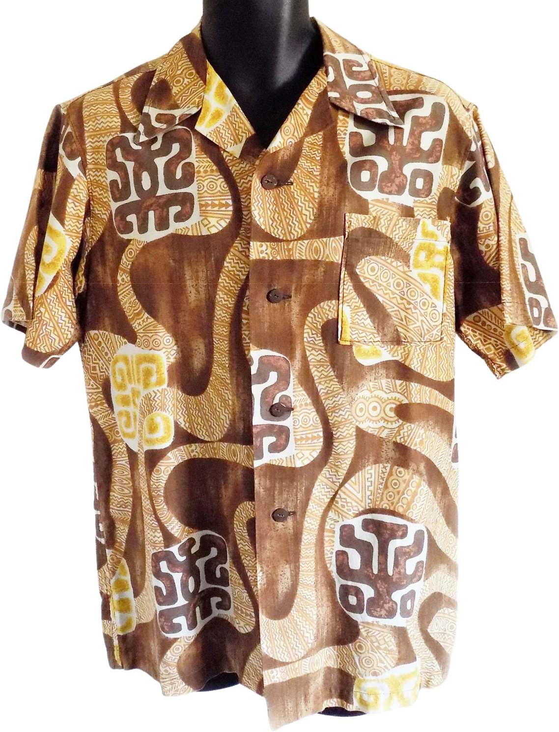 70s Morris Casuals Cotton Tropical Shirt Large