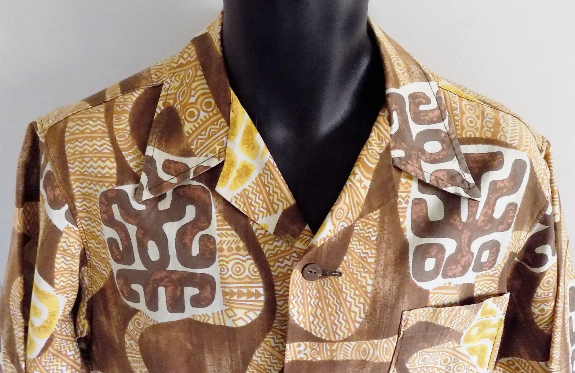 70s Morris Casuals Cotton Tropical Shirt Large - Image 3
