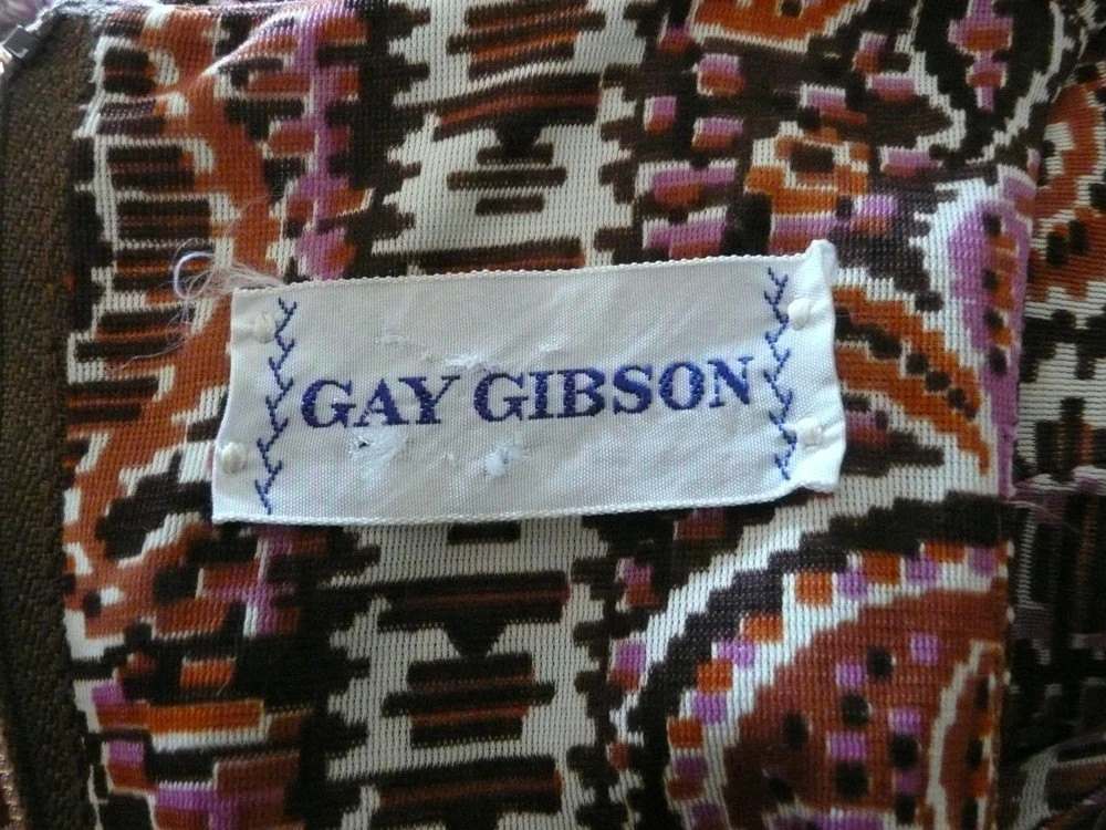 70's Multicolor Geometric Print Boho Maxi Dress by Gay Gibson - Image 5