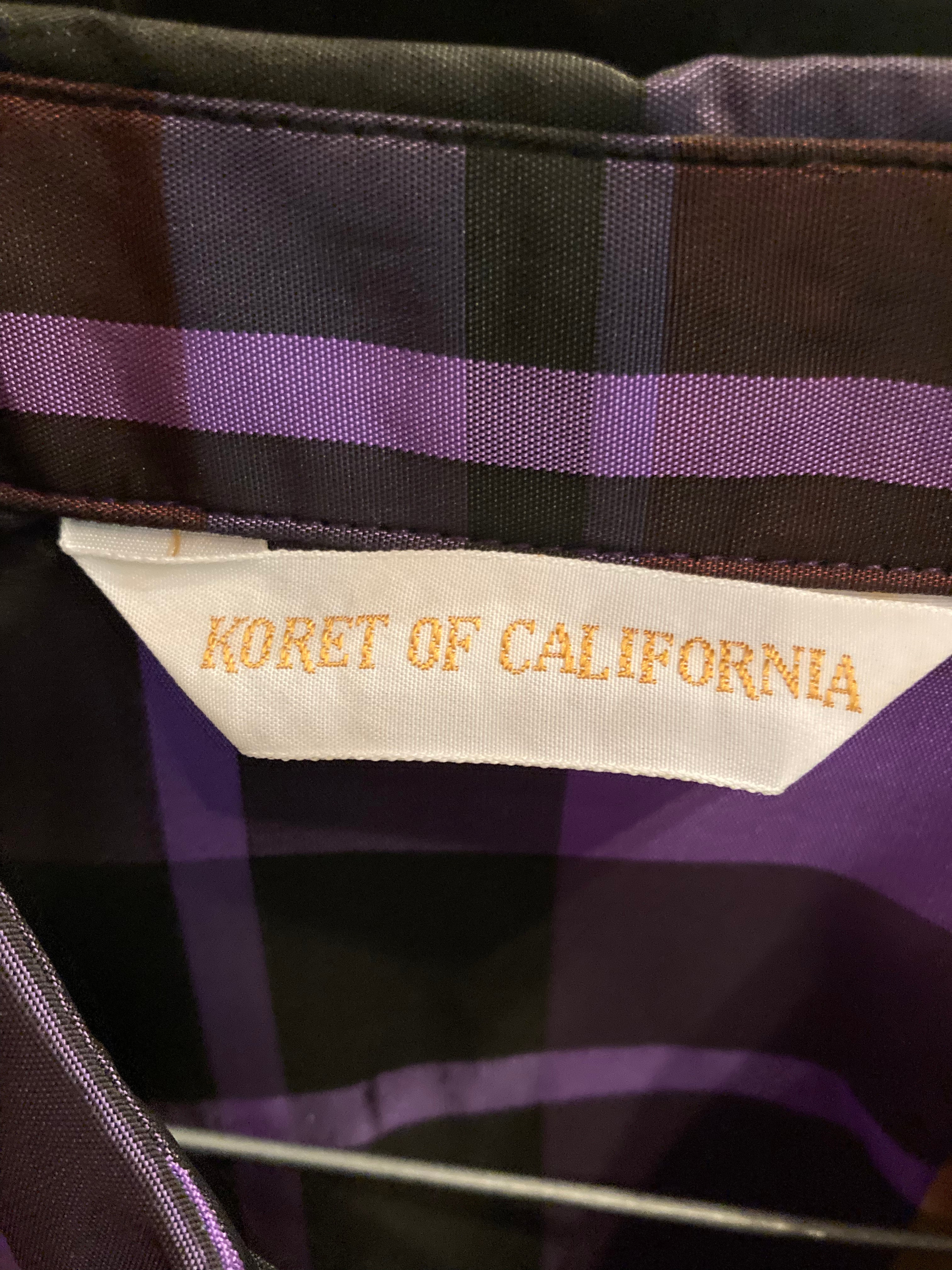 70s Multicolor Plaid Acetate Deadstock Button Up Shirt By Koret of California - Image 6