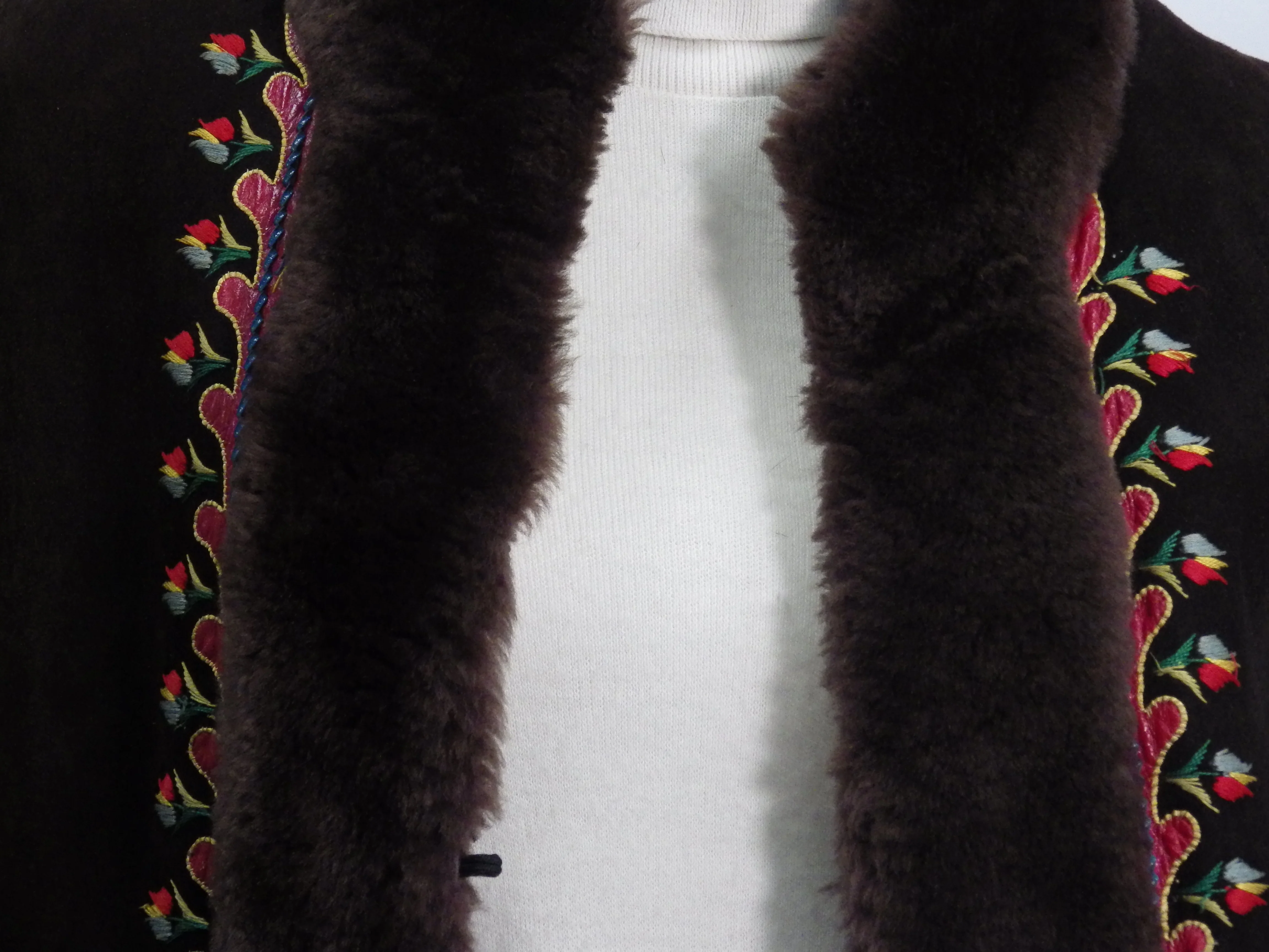 70s Multicolor Shearling Effect Jacket - Image 3