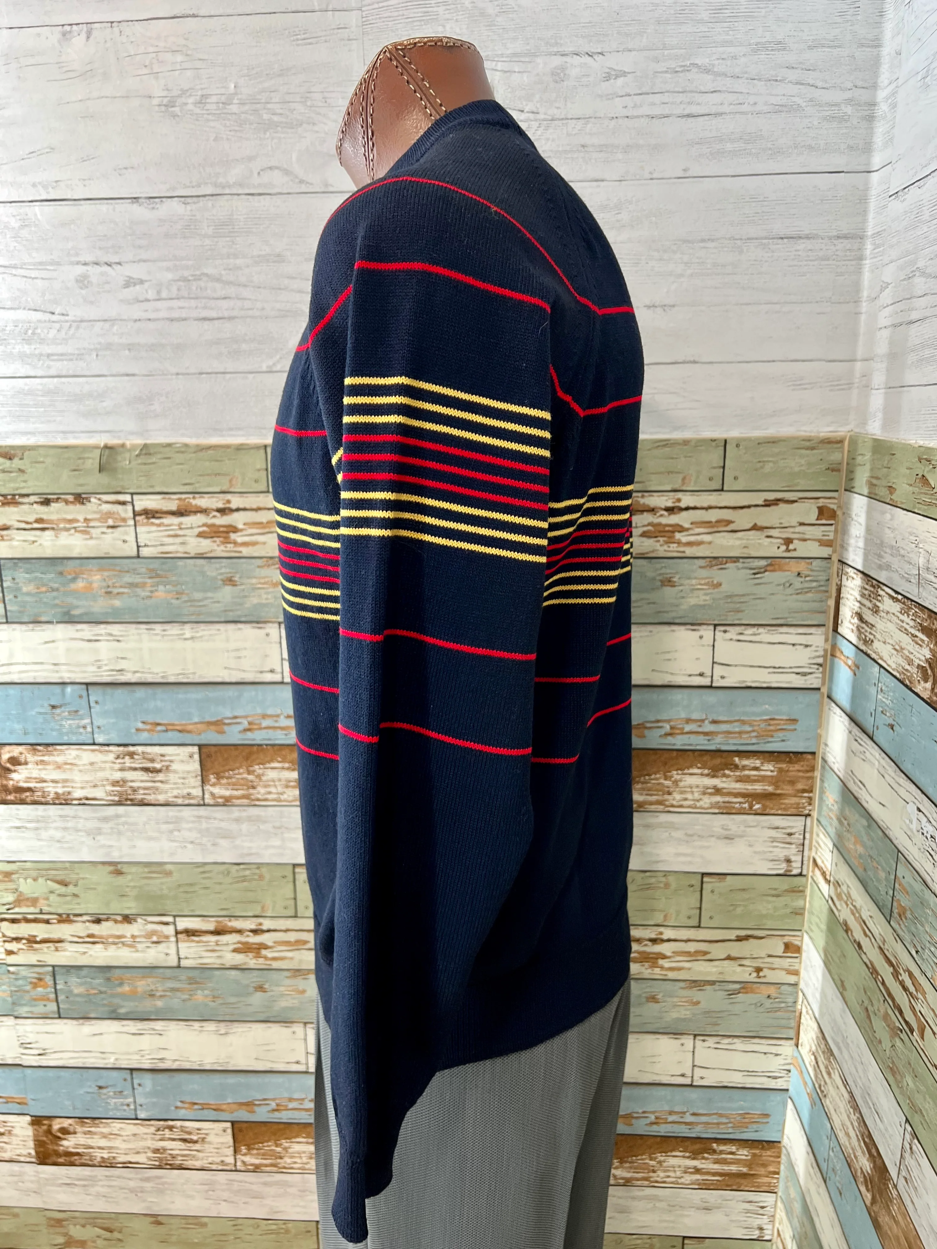 70s Men Multicolor Stripe Sweater By Van Cort - Image 7