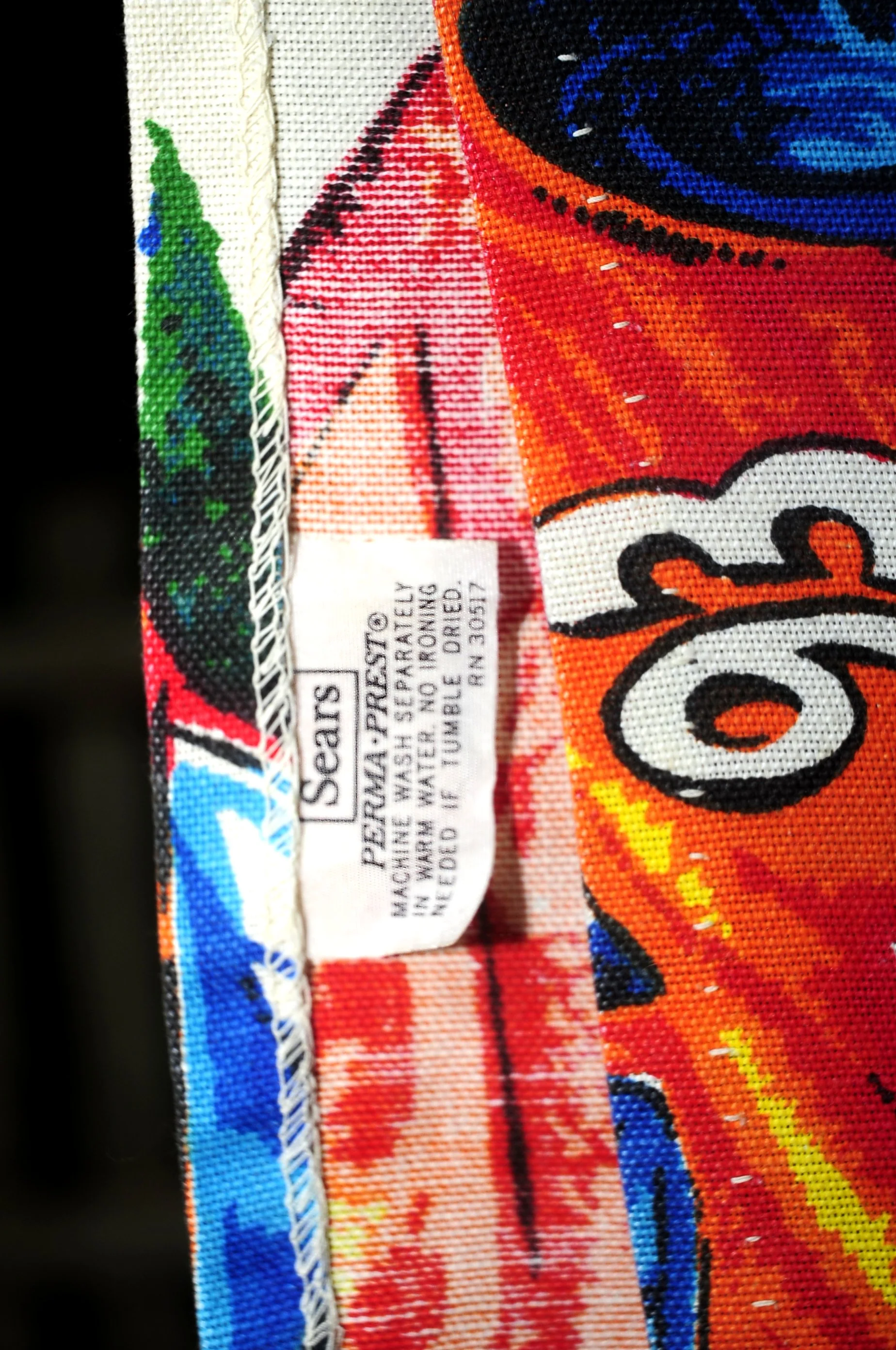 70s Nascar Perma Prest Twin Bedspread Daytona by Sears - Image 15