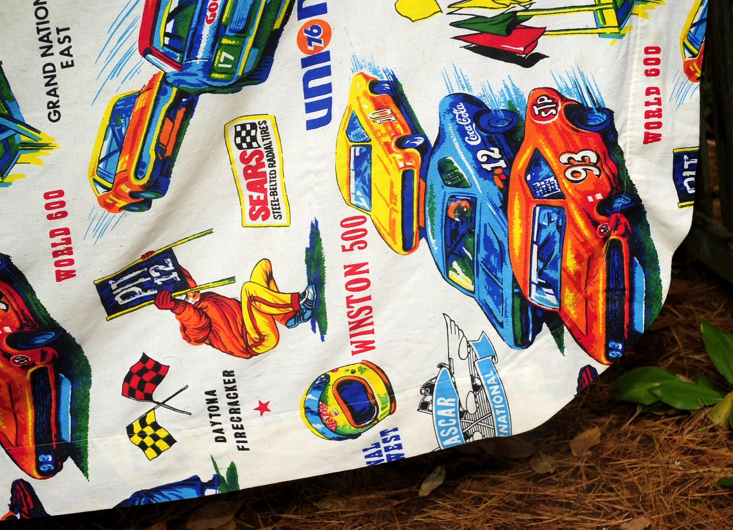 70s Nascar Twin Bedspread Winston 500 Sears Die Hard By Sears Perma Prest - Image 10