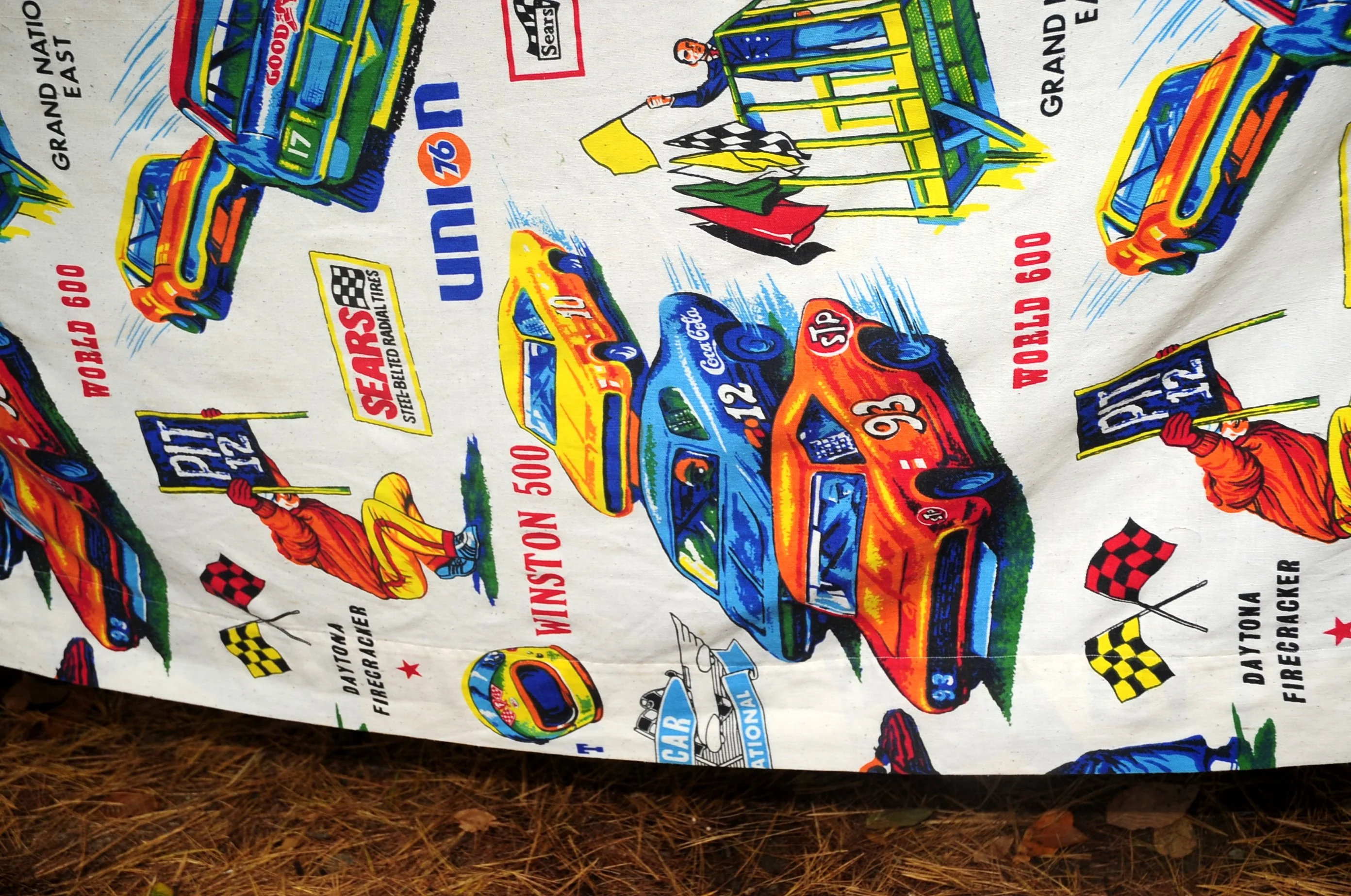 70s Nascar Twin Bedspread Winston 500 Sears Die Hard By Sears Perma Prest - Image 11