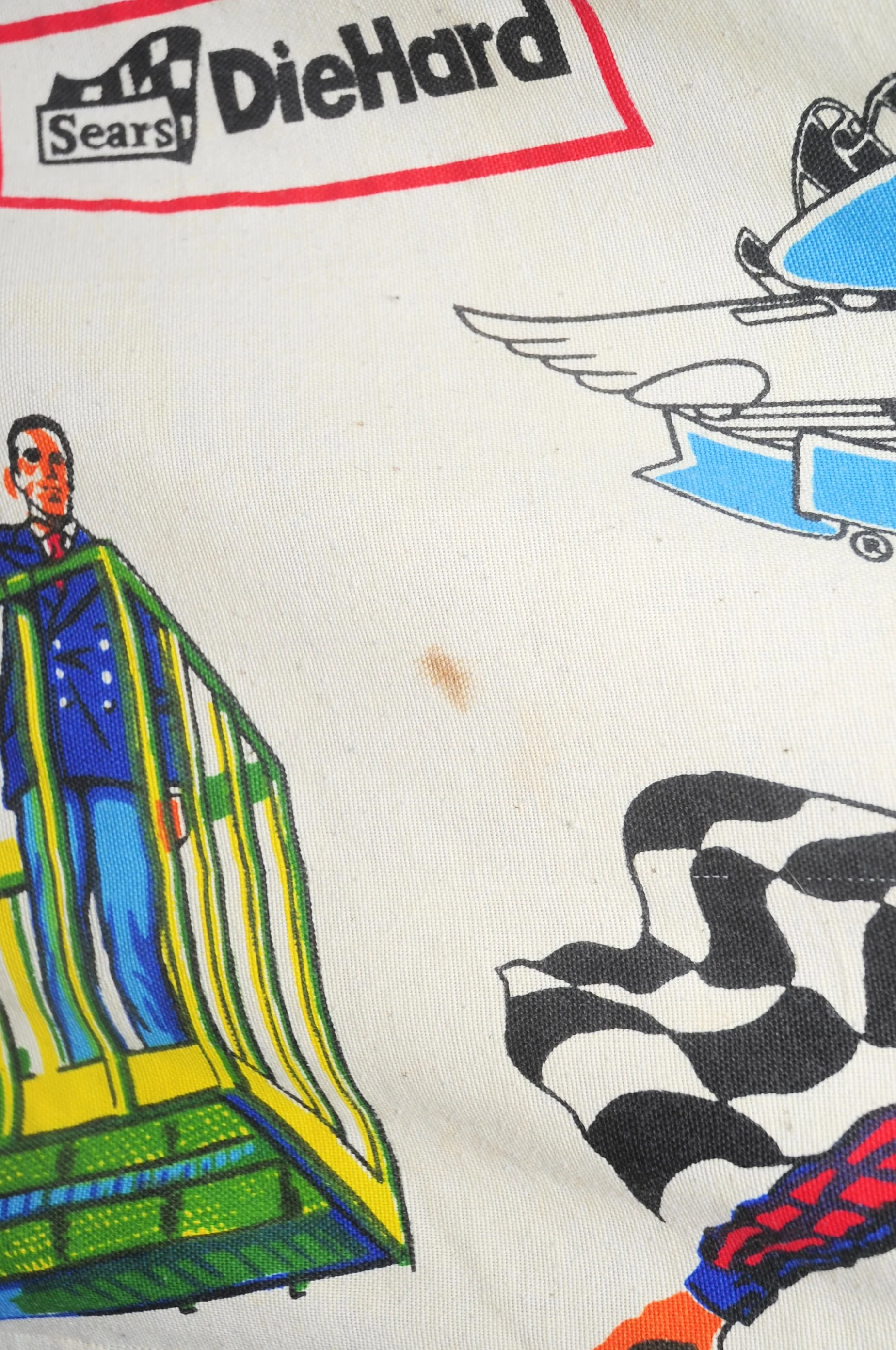 70s Nascar Twin Bedspread Winston 500 Sears Die Hard By Sears Perma Prest - Image 18