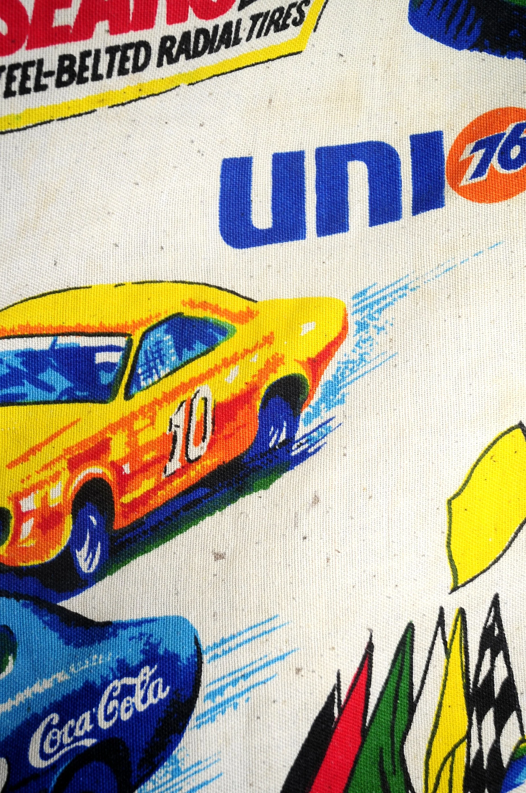 70s Nascar Twin Bedspread Winston 500 Sears Die Hard By Sears Perma Prest - Image 19