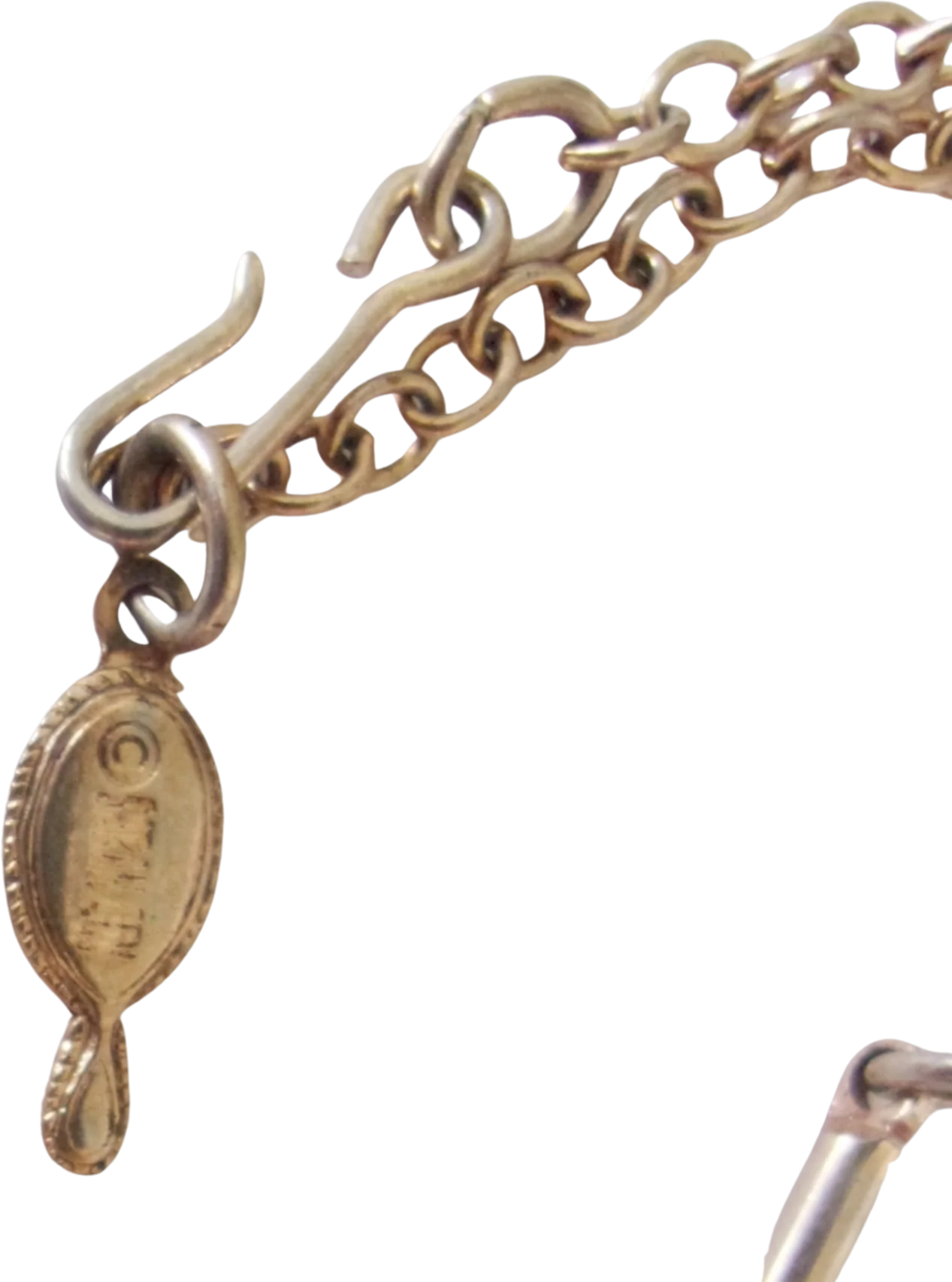 70s Necklace Venetian Treasure Chain Red Focal Tassel By Sarah Coventry - Image 2