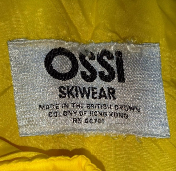 70s Nylon Bright Yellow Polyester Insulation Skiwear By Ossi Skiwear - Image 6