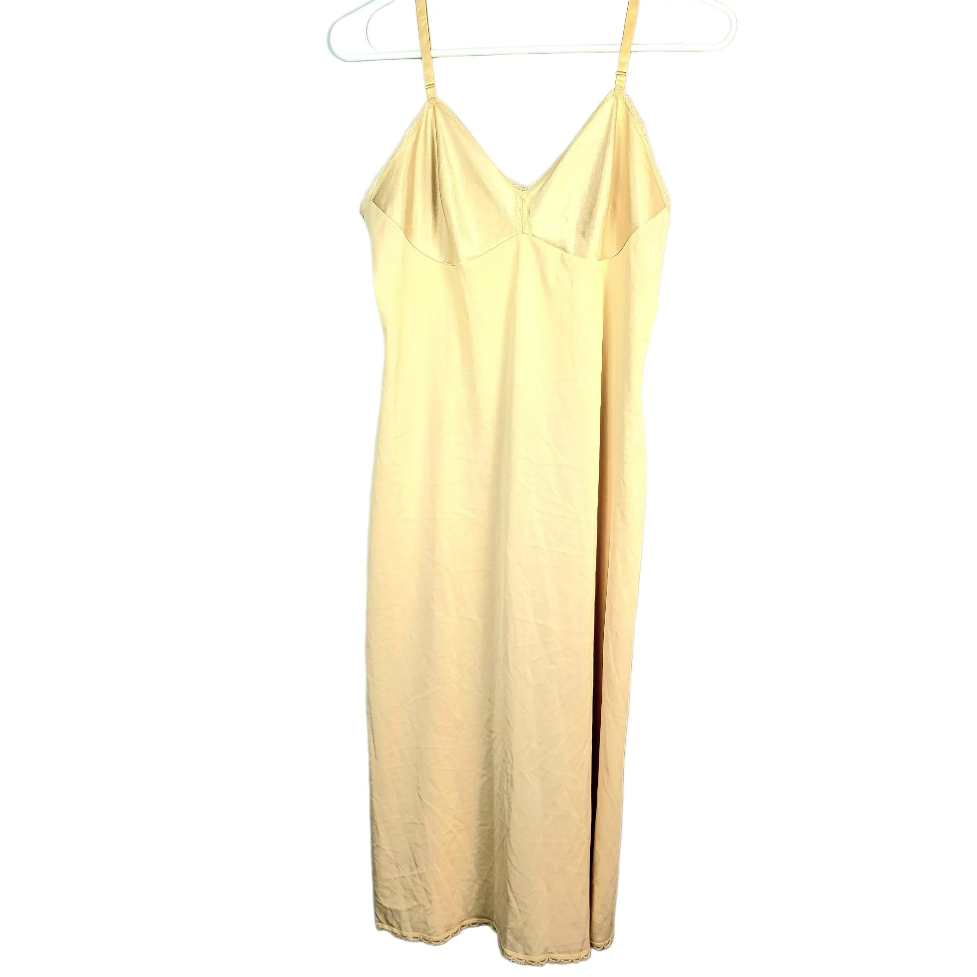 70s Nylon Slip Dress Night Lingerie Sleep Women Medium By Vanity Fair - Image 7