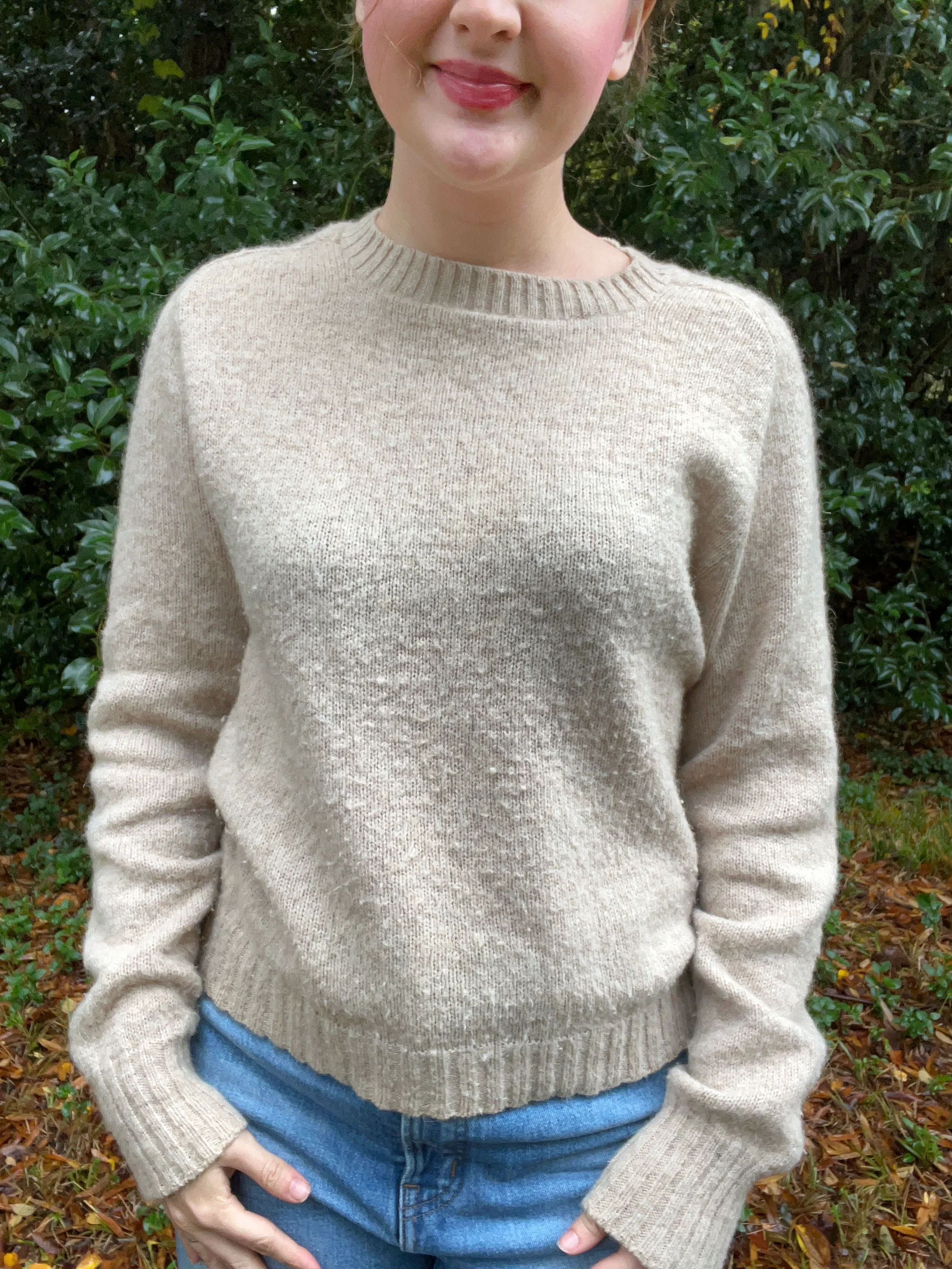 70s Oatmeal Pullover Sweater In Shetland Wool Blend By Loch Mist - Image 4