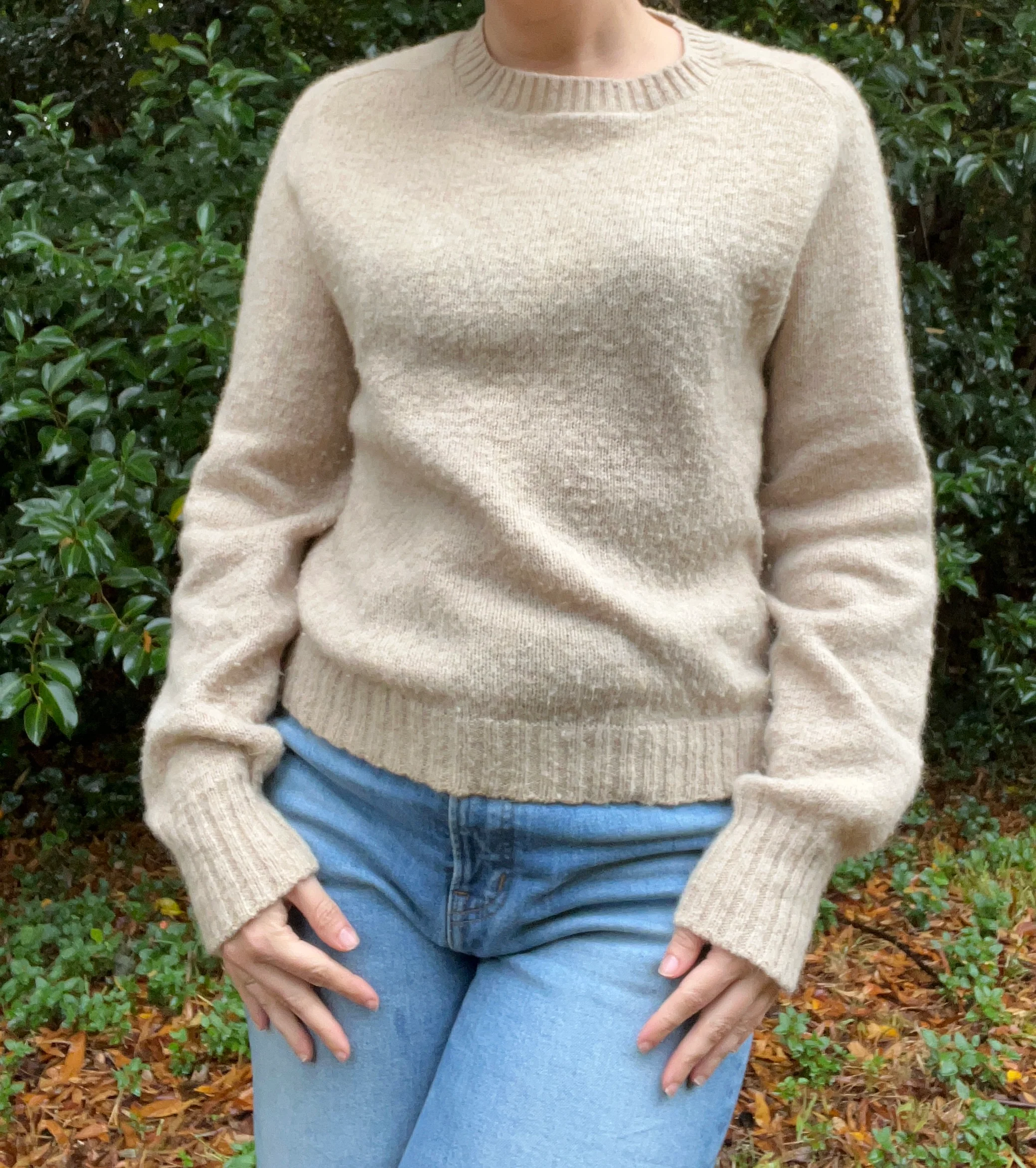 70s Oatmeal Pullover Sweater In Shetland Wool Blend By Loch Mist - Image 5