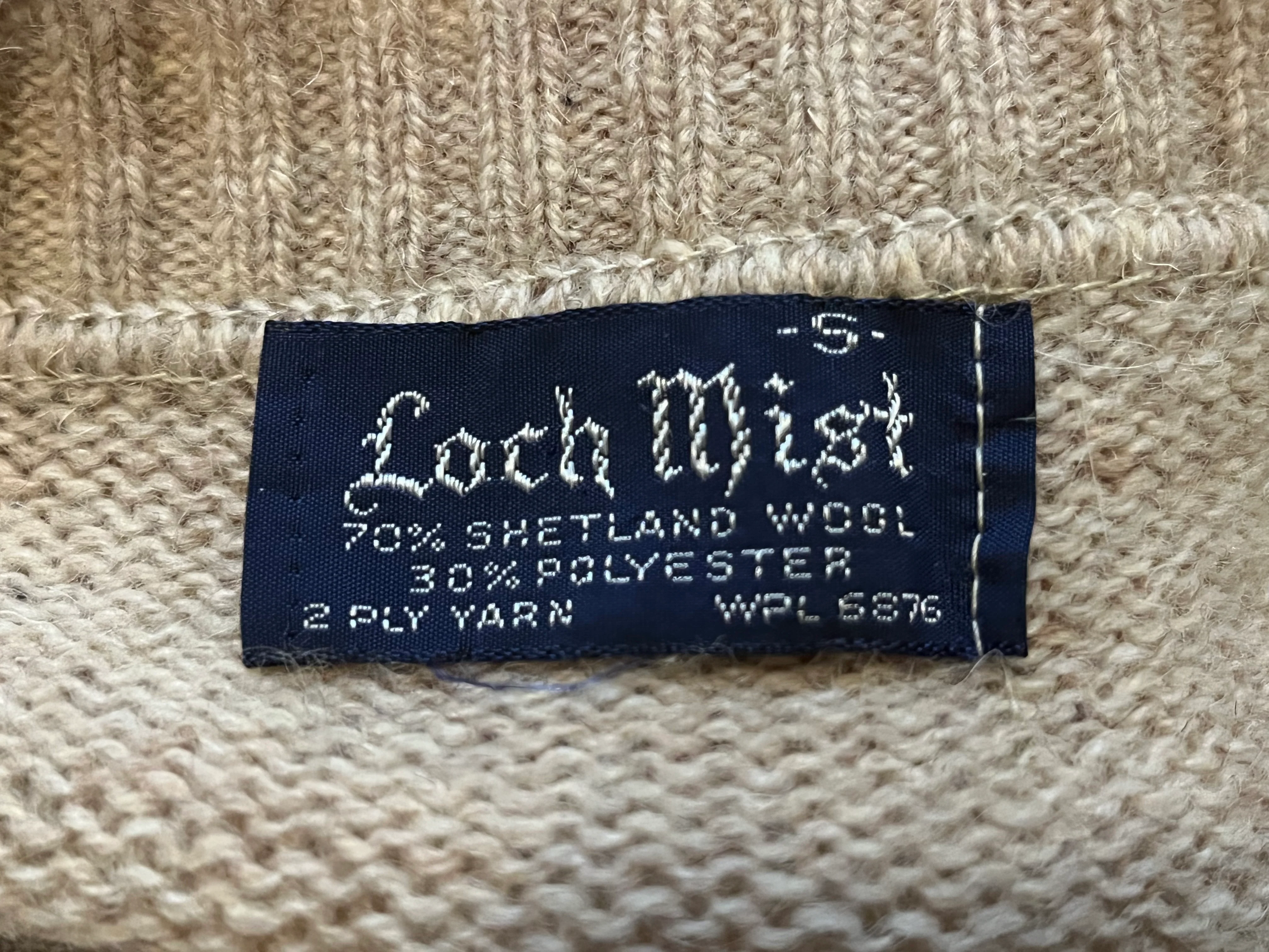 70s Oatmeal Pullover Sweater In Shetland Wool Blend By Loch Mist - Image 7