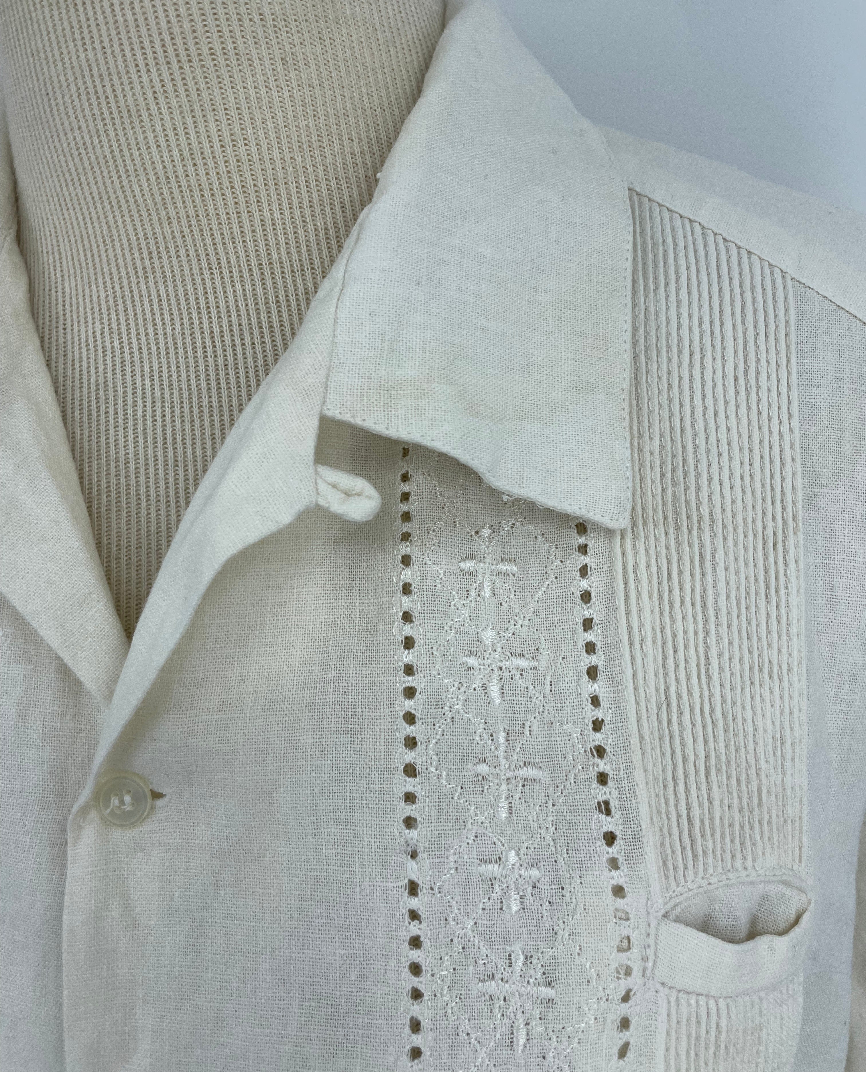 70s Off White Linen Button Down By Ropa Tipica Anita - Image 5