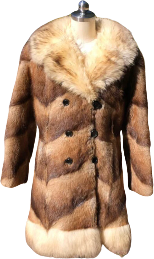 70s Old Hollywood Fur Coat