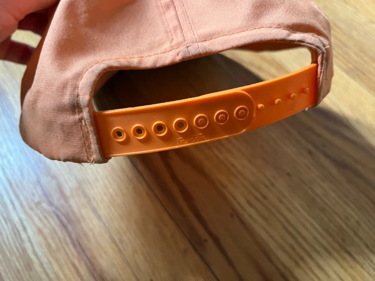70s Orange Adjustable Cap Silver Fin Fishing Supplies - Image 4