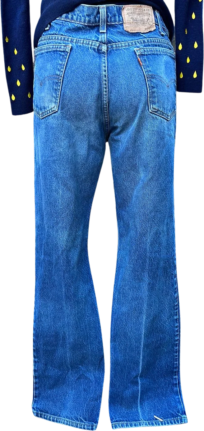70s Orange Tab Saddleman Levis Worh Perfect Fade By Levis - Image 2