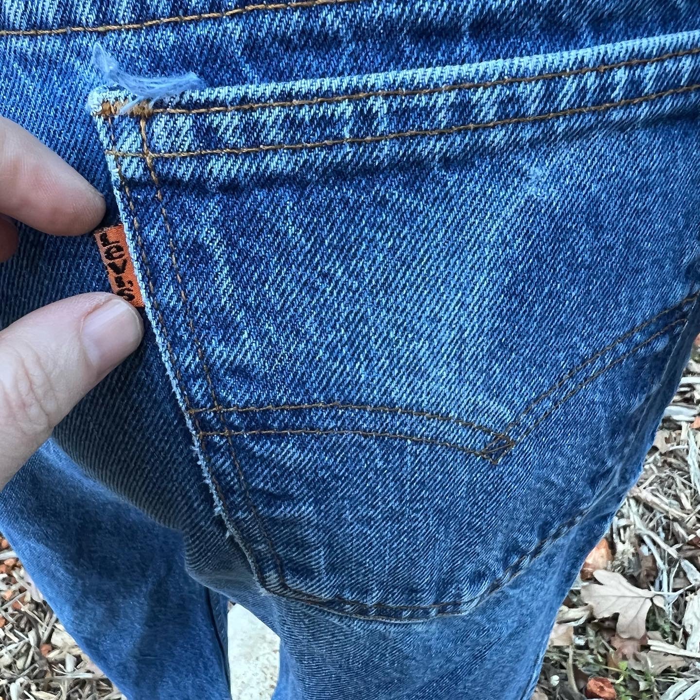 70s Orange Tab Saddleman Levis Worh Perfect Fade By Levis - Image 3
