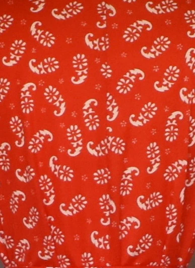 70s Paisley Print Wide Leg Jumpsuit In Red And White M By Aileen - Image 3