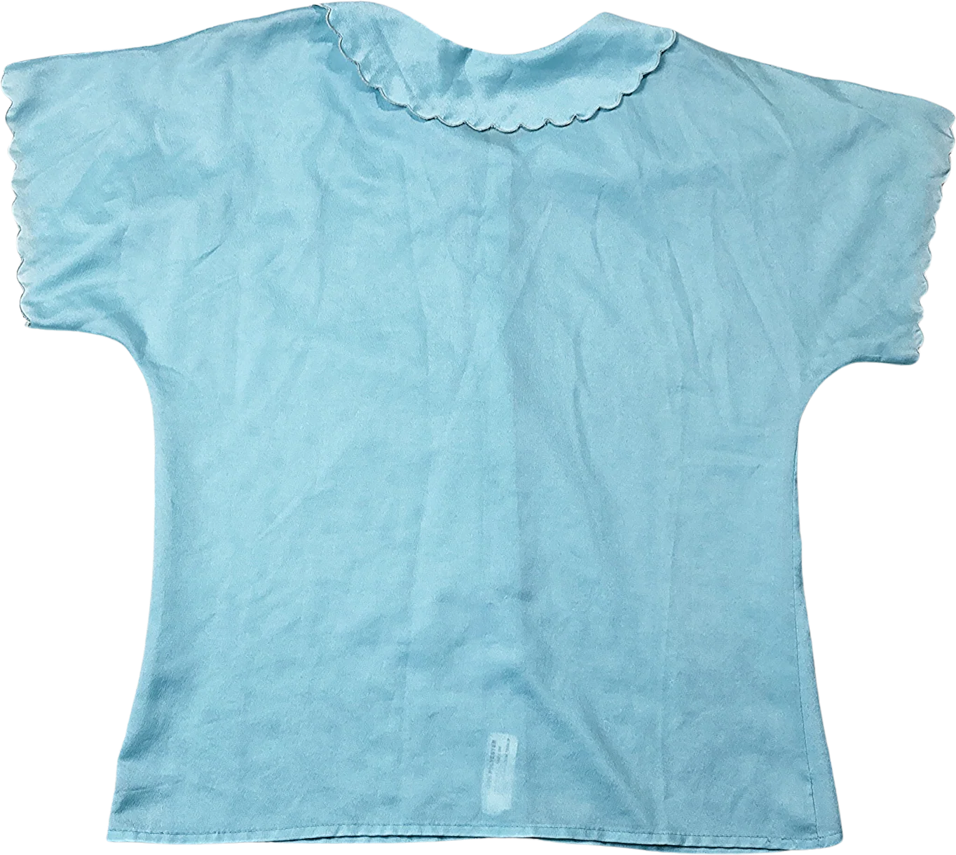 70s Pale Blue Night Shirt With Peter Pan Collar - Image 2