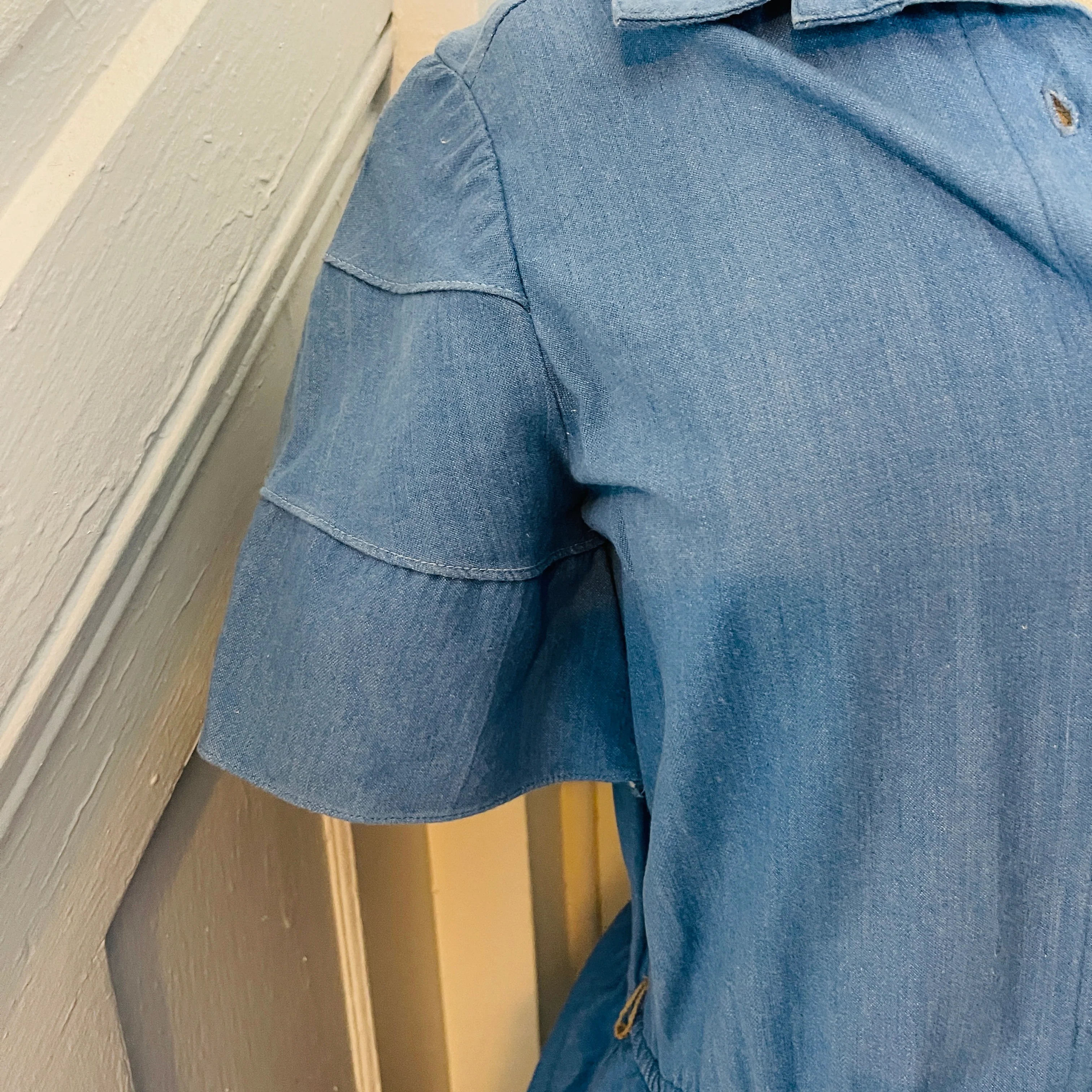 70s Pam's Closet Denim Dress - Image 8