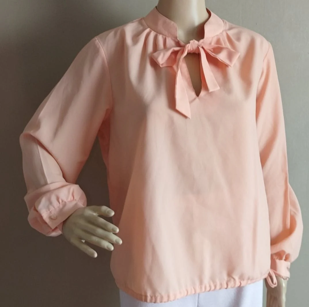 70's Pastel Orange Top by Lee Mar Pageant - Image 4