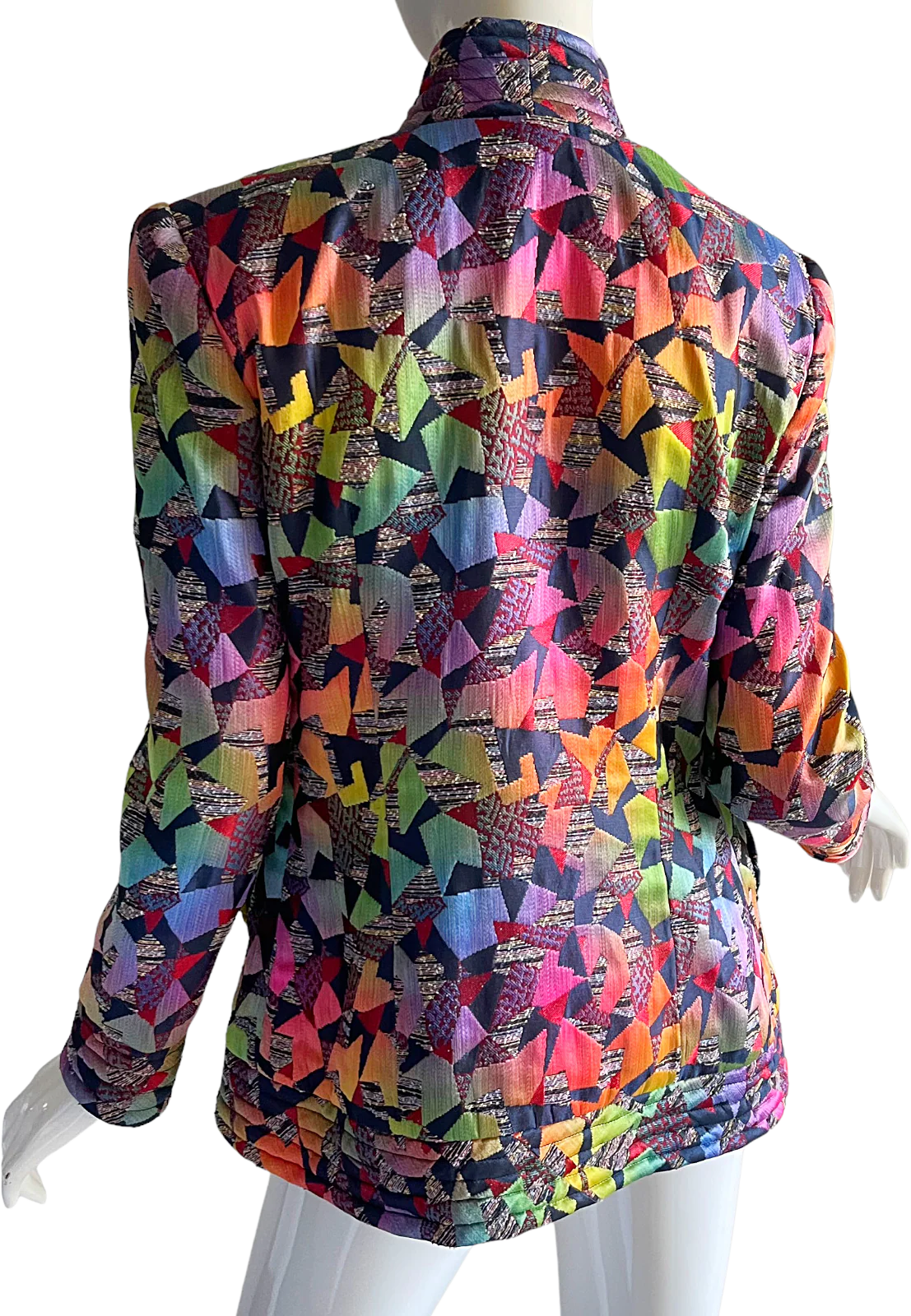 70s Patchwork Quilted Embroidered Psychedelic Jacket - Image 2