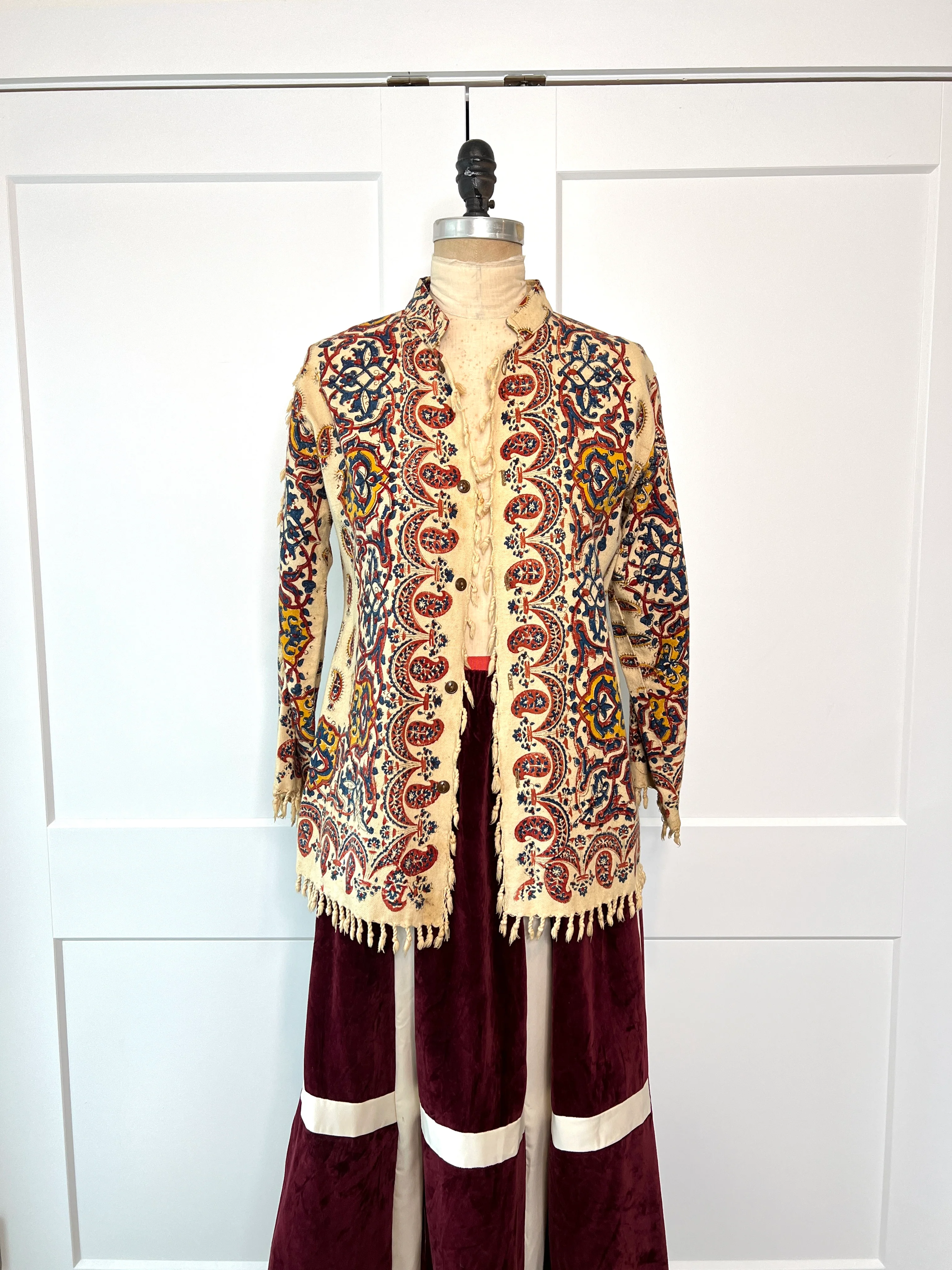 70s Persian Ghalamkar Paisley Block Print Top - Image 3