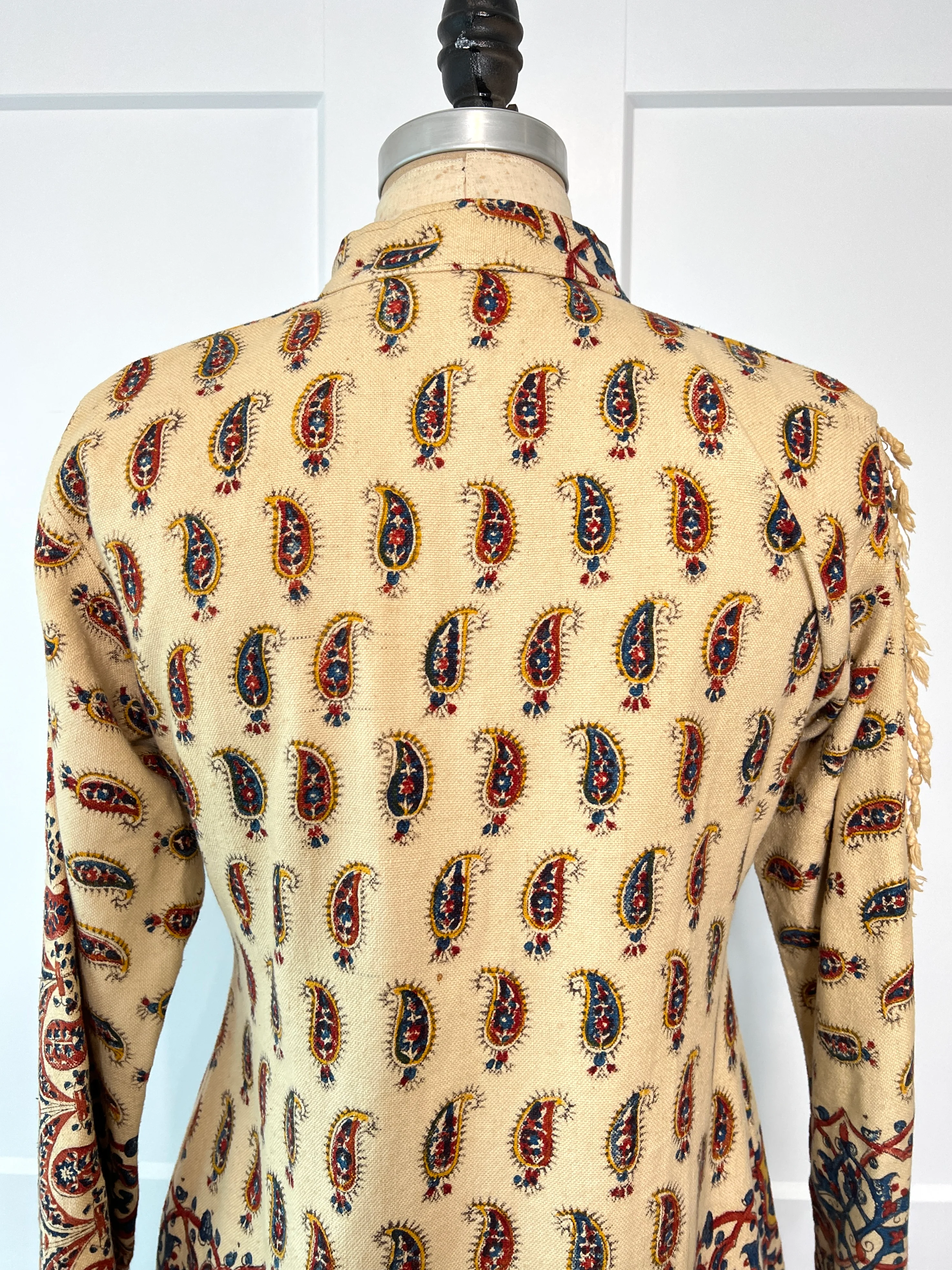 70s Persian Ghalamkar Paisley Block Print Top - Image 9