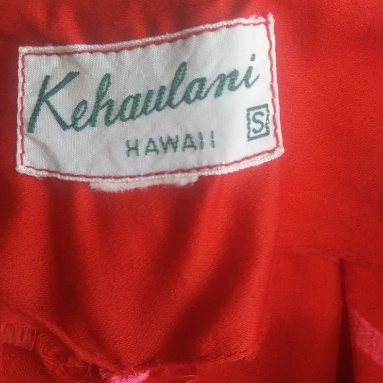 70s Pink And Red Hawaiian Maxi Dress By Kehaulani - Image 5