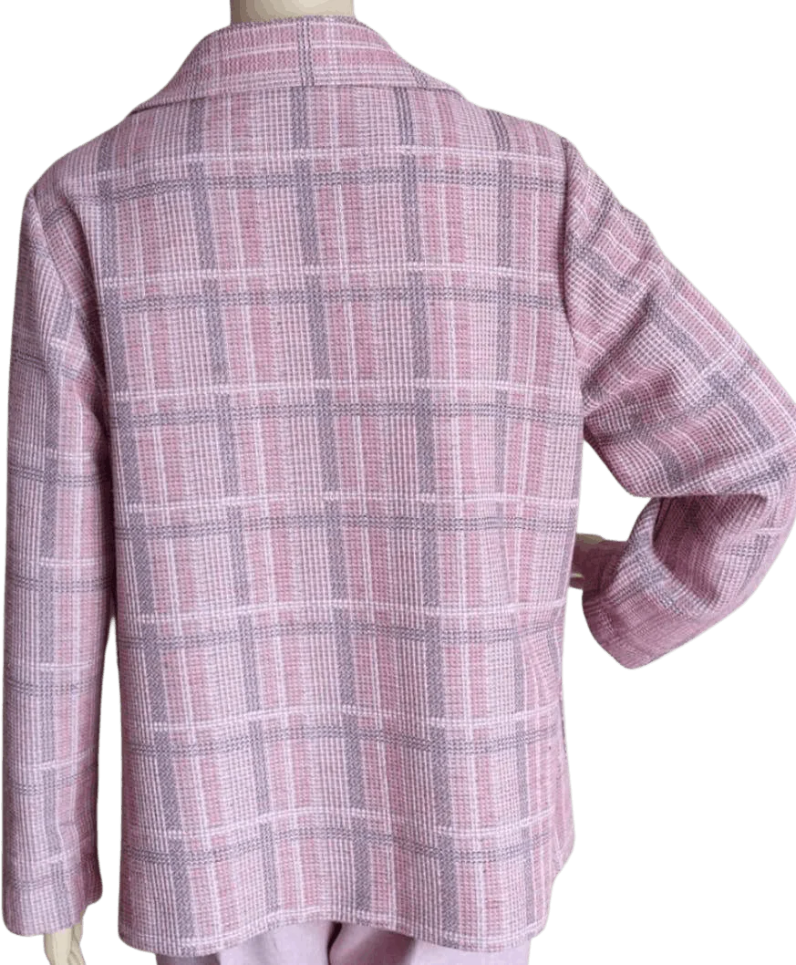 70's Pink and Purple Plaid Blazer by Jennifer Gee - Image 2