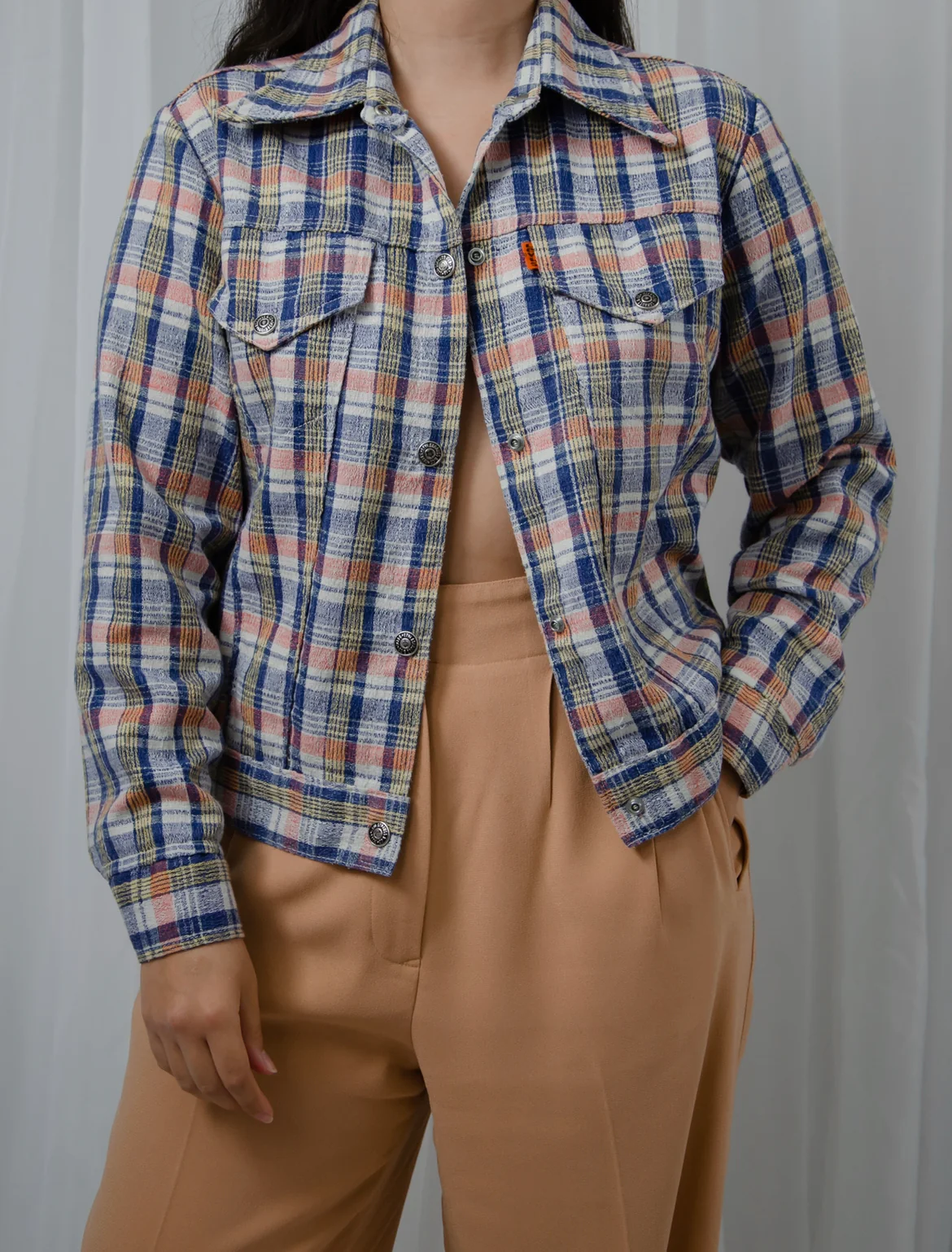 70s Plaid Casual Jacket by Levis - Image 6