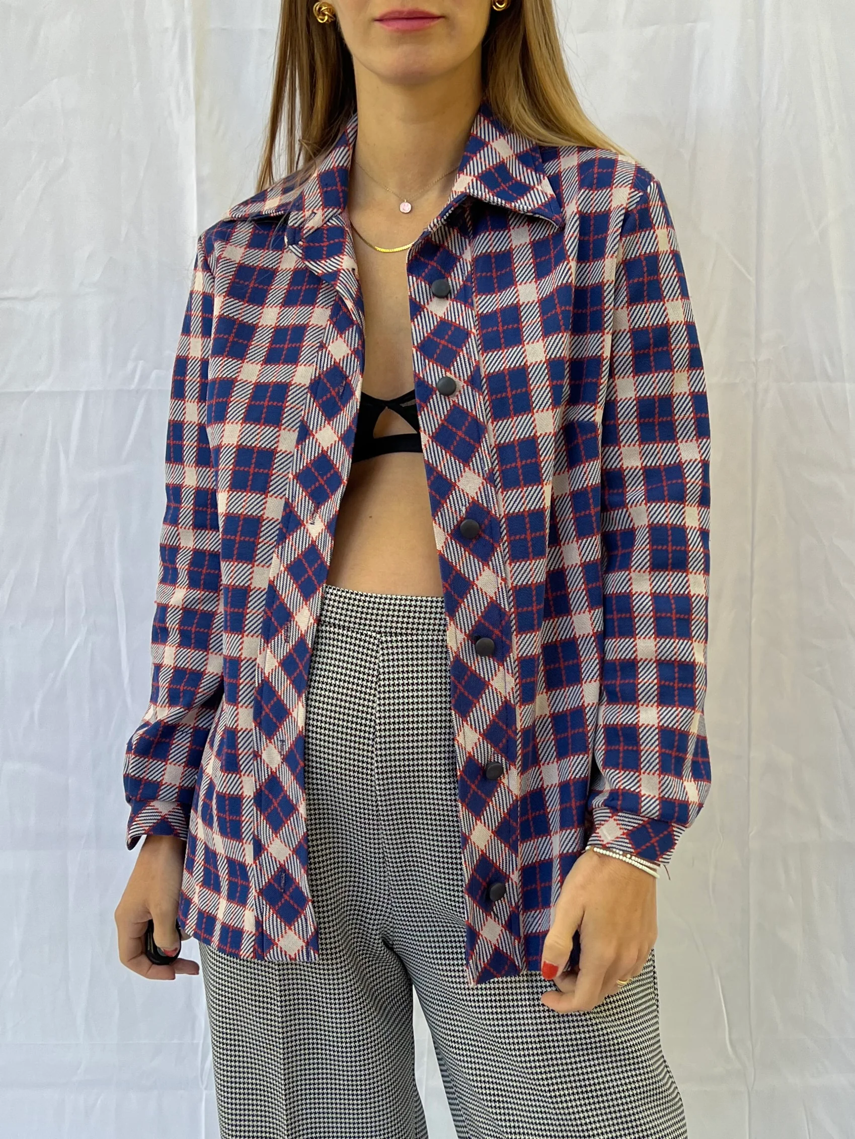 70s Plaid Shirt Jacket - Image 6