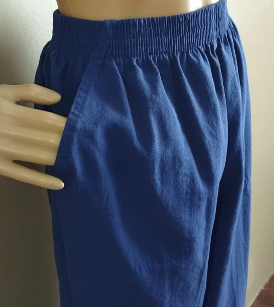 70's Polka Dot Blouse and Blue Pants Set by Pepperdine And Alfred Dunner - Image 6