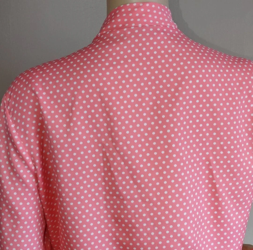 70's Polka Dot Blouse and Matching Pants Set by Lee Mar Of California & Donnkenny - Image 5