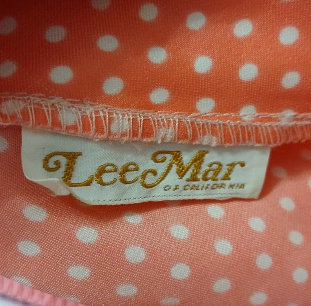 70's Polka Dot Blouse and Matching Pants Set by Lee Mar Of California & Donnkenny - Image 8