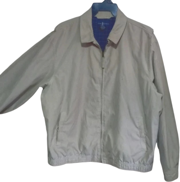 70s Poly Nylon Cotton Lining, Metal Zip Front Jacket By Daniel Cremieux