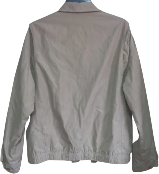 70s Poly Nylon Cotton Lining, Metal Zip Front Jacket By Daniel Cremieux - Image 2