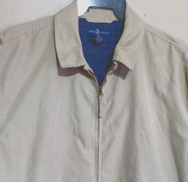 70s Poly Nylon Cotton Lining, Metal Zip Front Jacket By Daniel Cremieux - Image 3