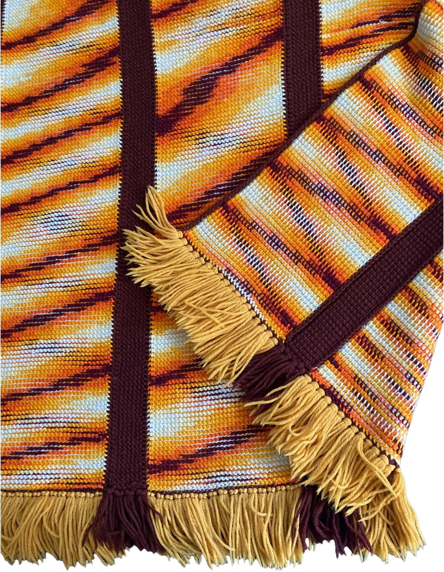 70s Psychedelic Hippie Kitsch Afghan - Image 2