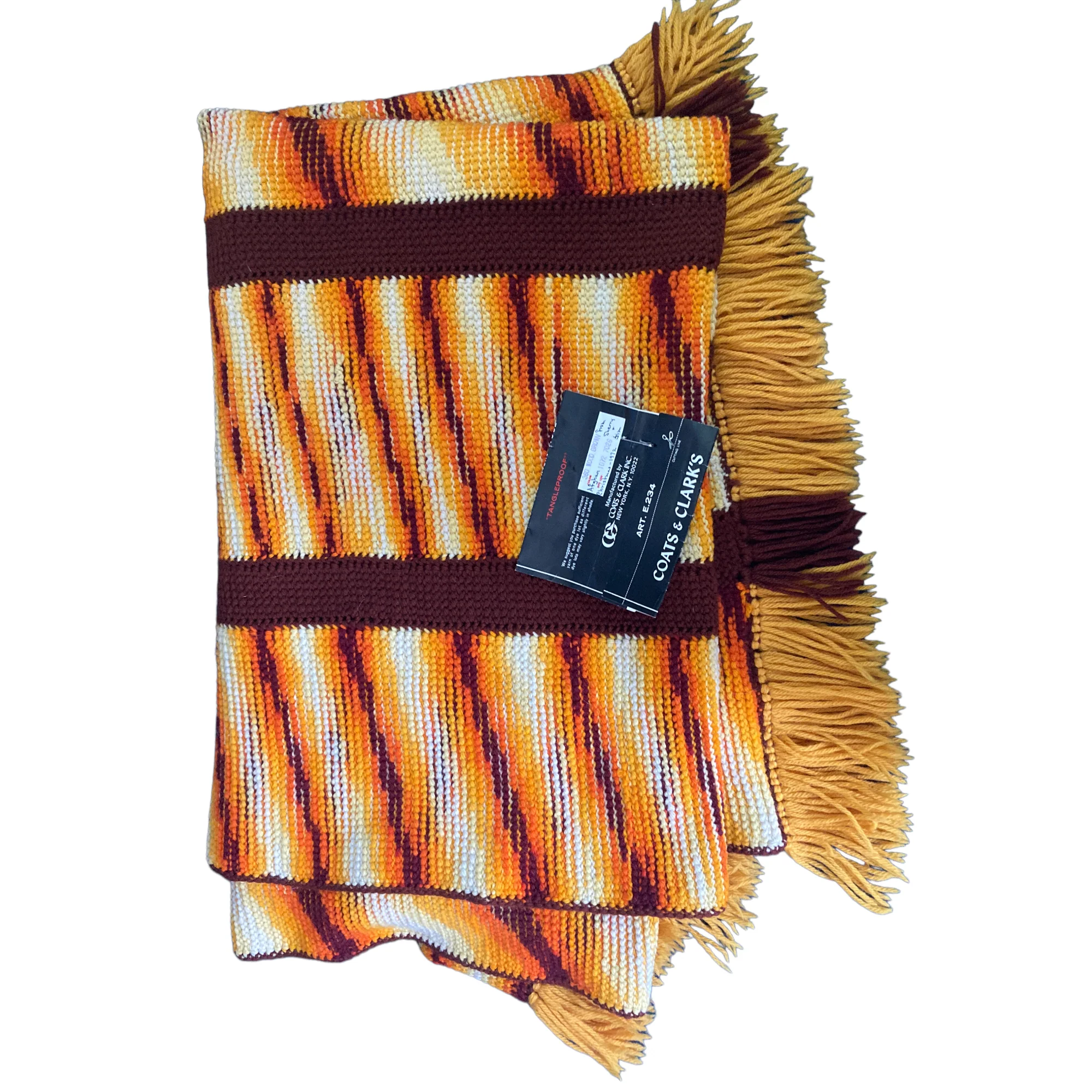 70s Psychedelic Hippie Kitsch Afghan - Image 7