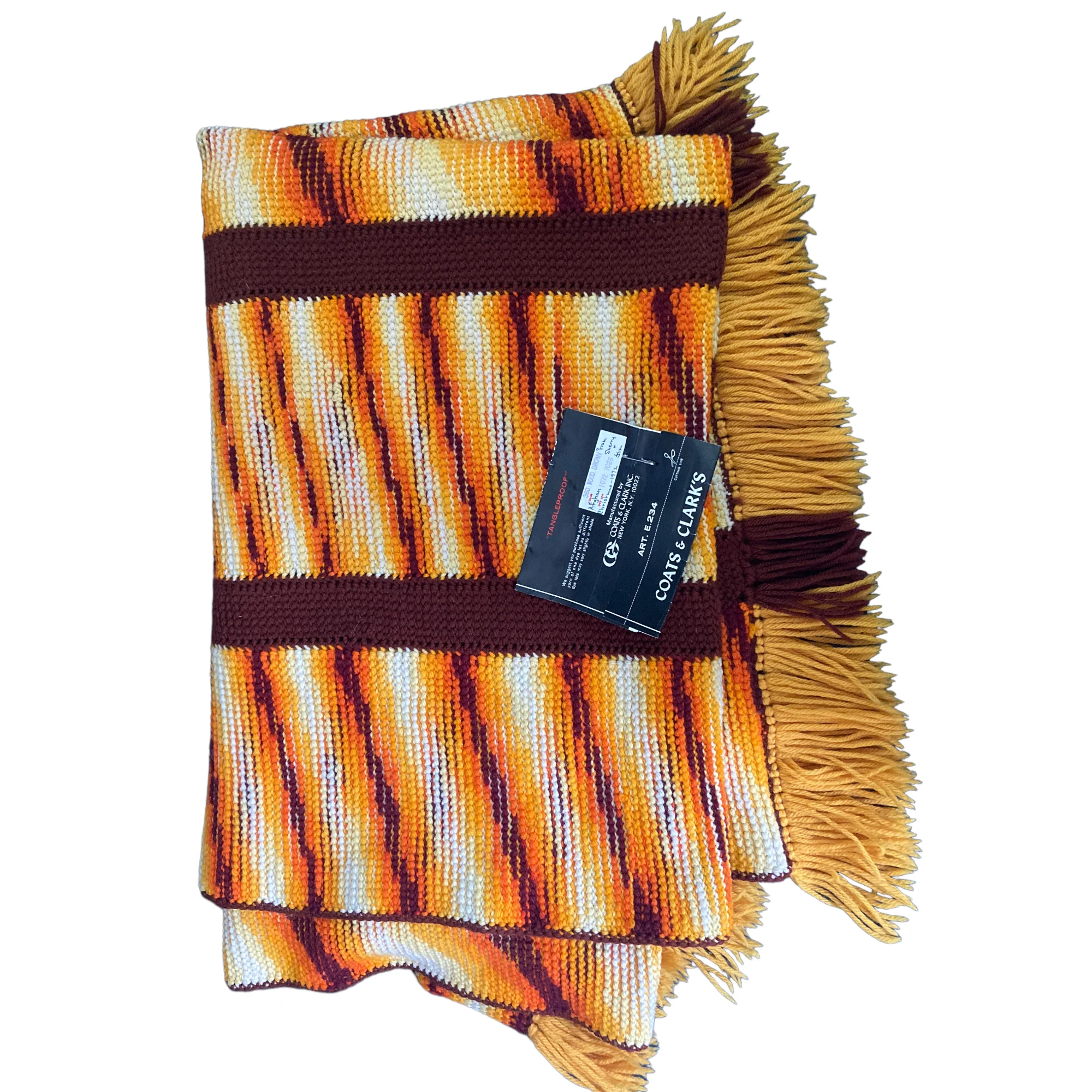 70s Psychedelic Hippie Kitsch Afghan - Image 8