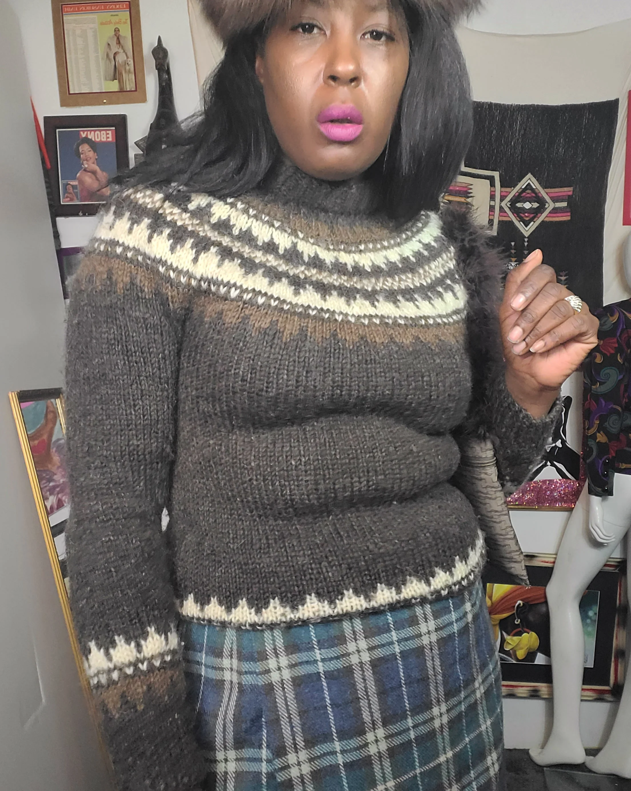 70s Pure Wool Fair Ilse Sweater Brown By Gaeltarra - Image 9